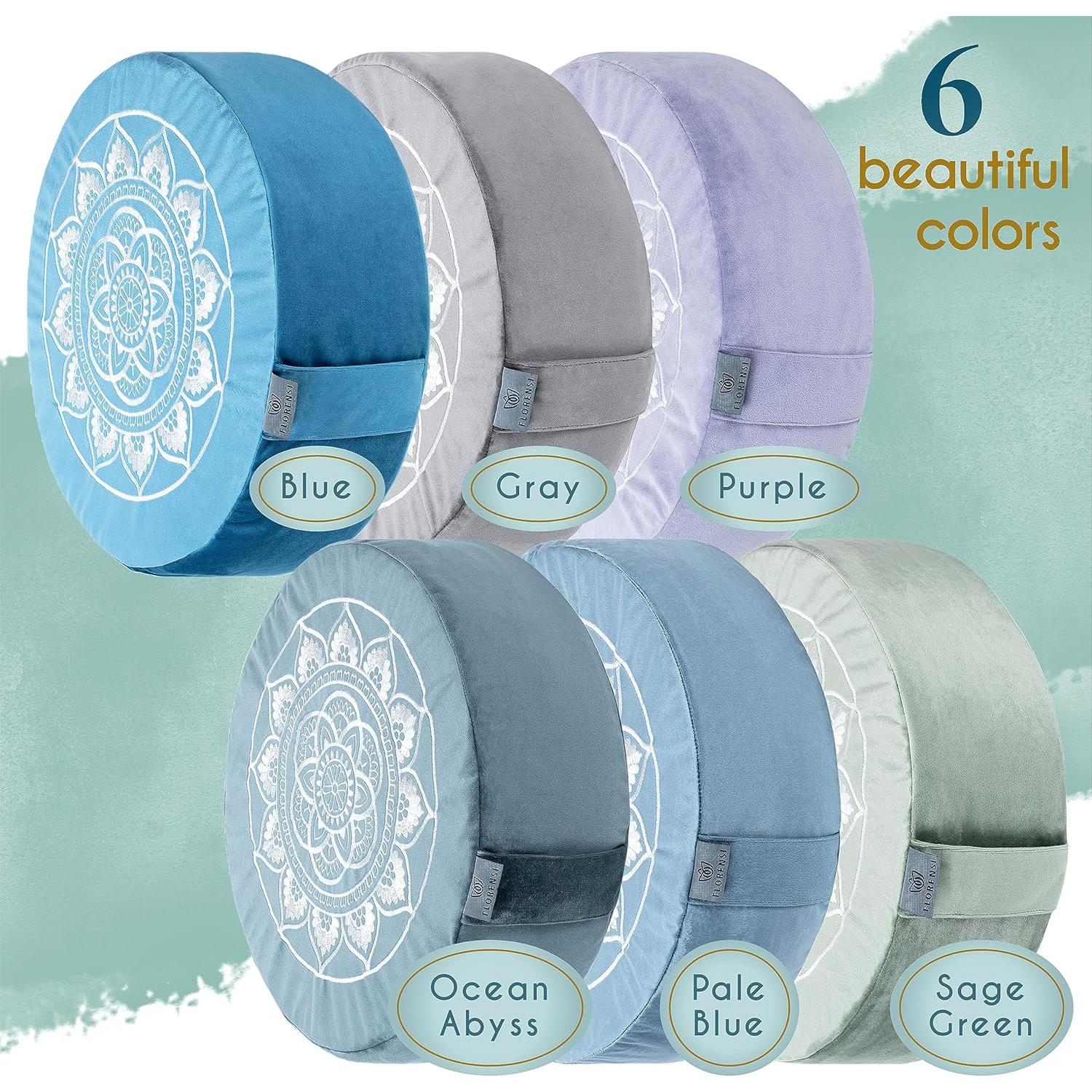 Cojín de Meditación Florensi Azul - Almohada de Suelo Grande