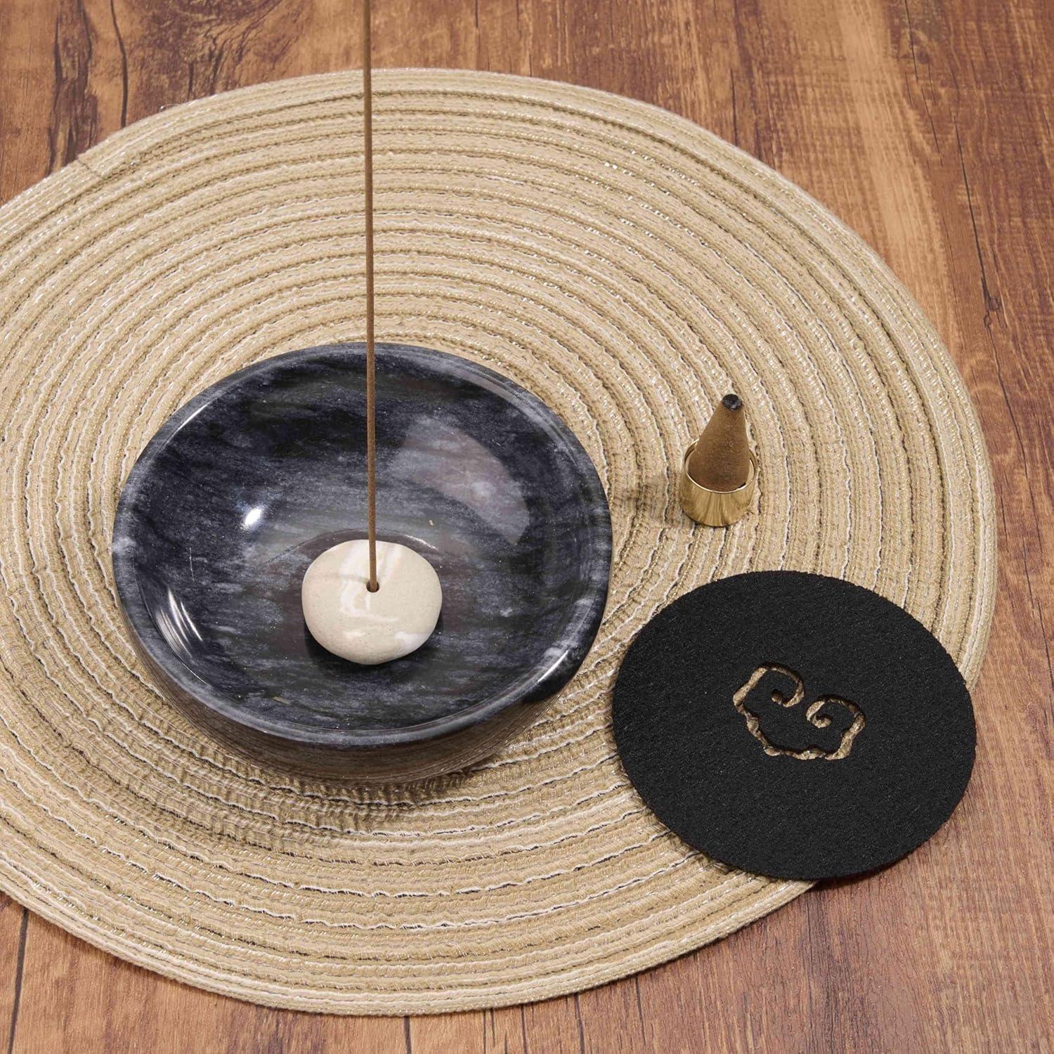 Soporte de Incienso de Mármol Natural SHICANGSHIYE 12 cm