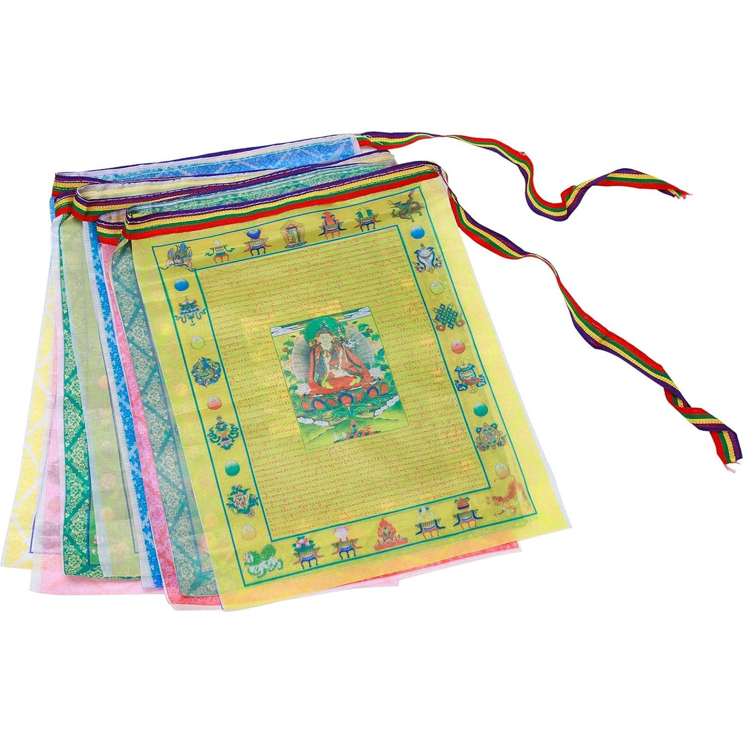 Banderas de Oración Budista Tibetanas 20pcs Seda 36x28cm