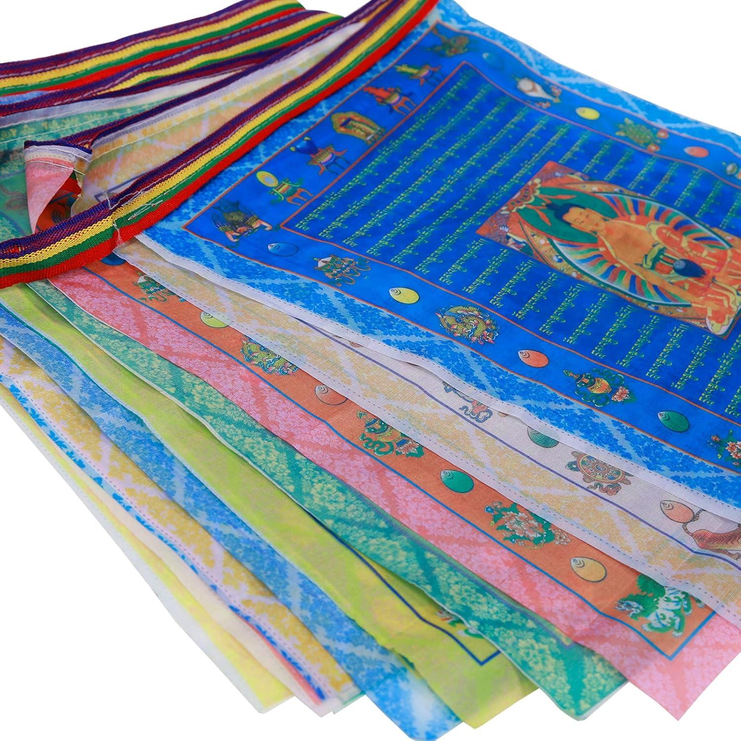 Banderas de Oración Budista Tibetanas 20pcs Seda 36x28cm
