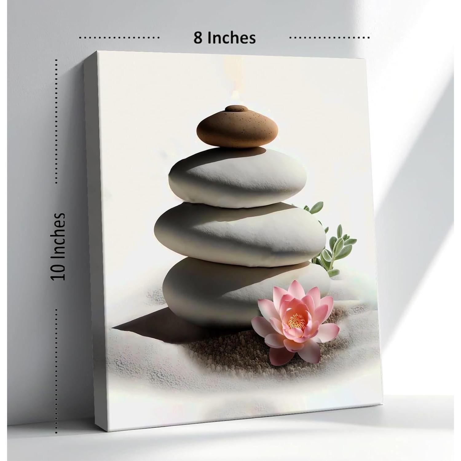 Conjunto de 4 Pósters Zen Enmarcados TANXM 20.32x25.4 cm