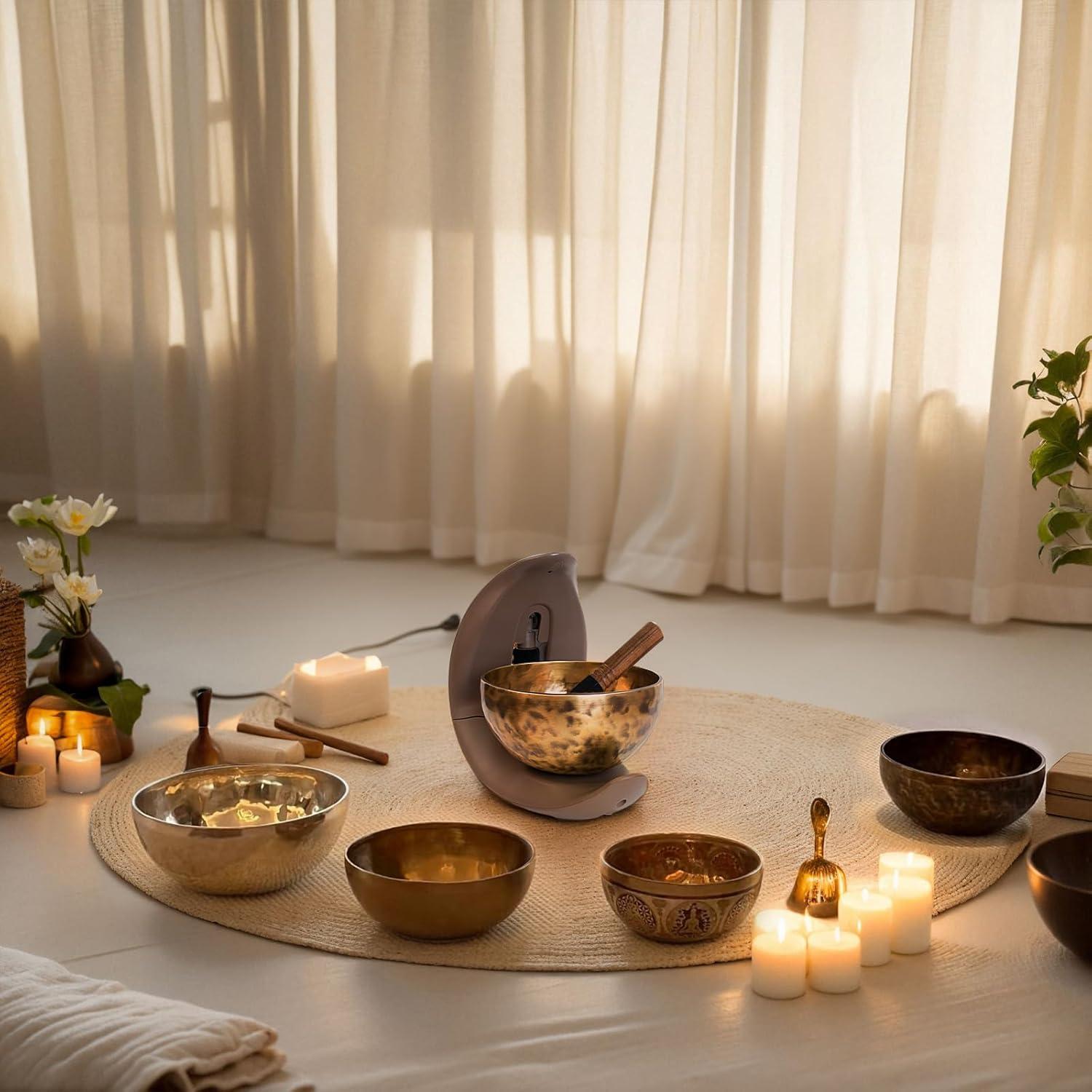 Cuenco Cantante Automático Naharó - Juego Completo para Meditación