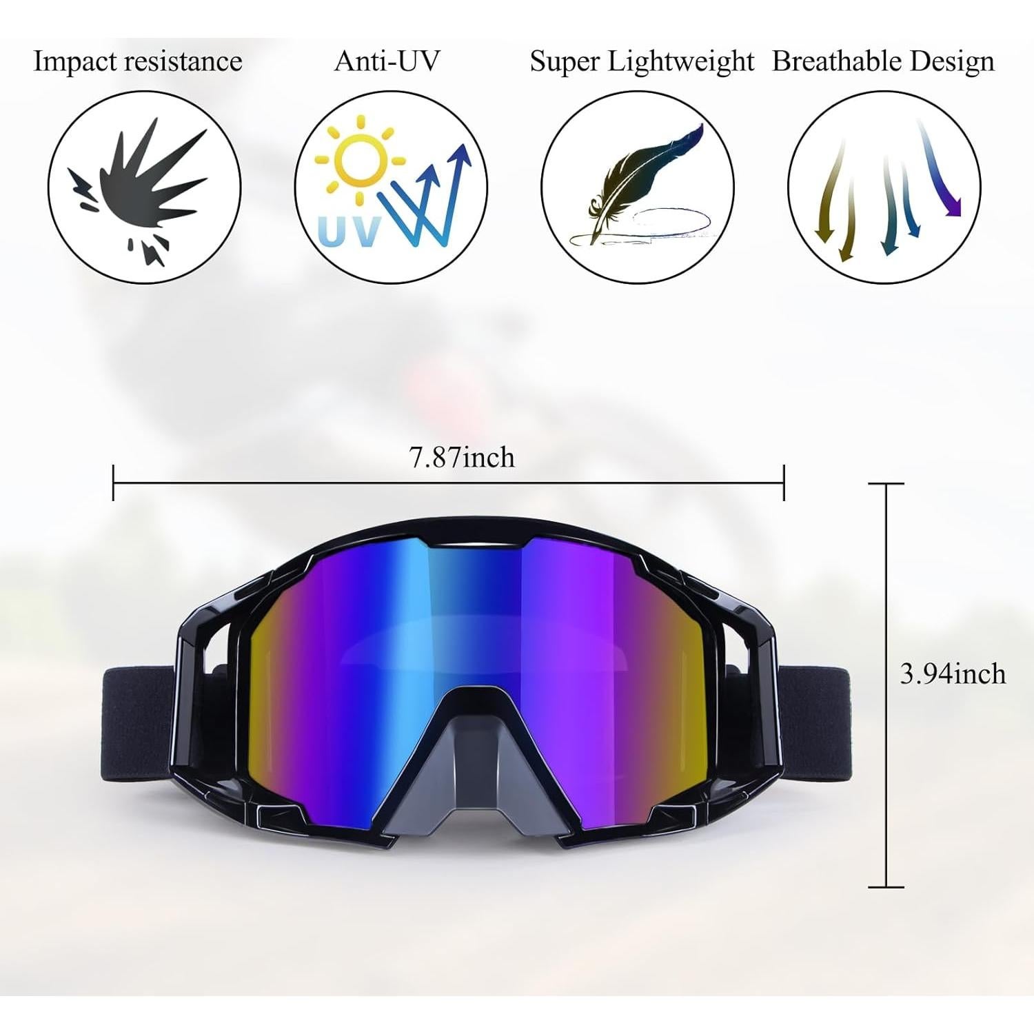 Gafas de Motocross XYOP Anti-Niebla UV400 para ATV y MTB