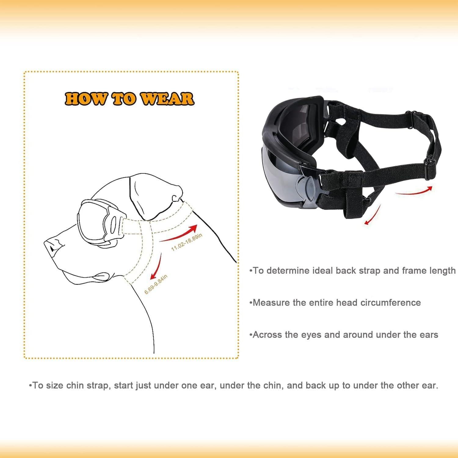 Gafas de sol para perros NVTED - Protección UV y viento