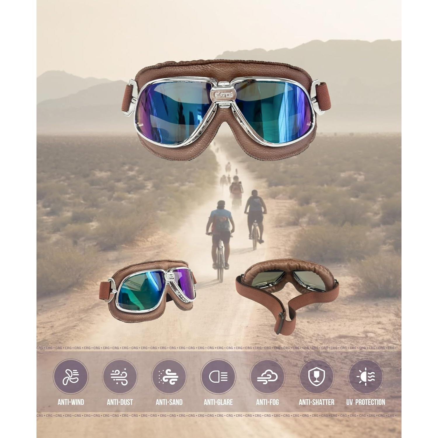 Gafas de Motocicleta CRG Sports Multicolor UV para Adultos