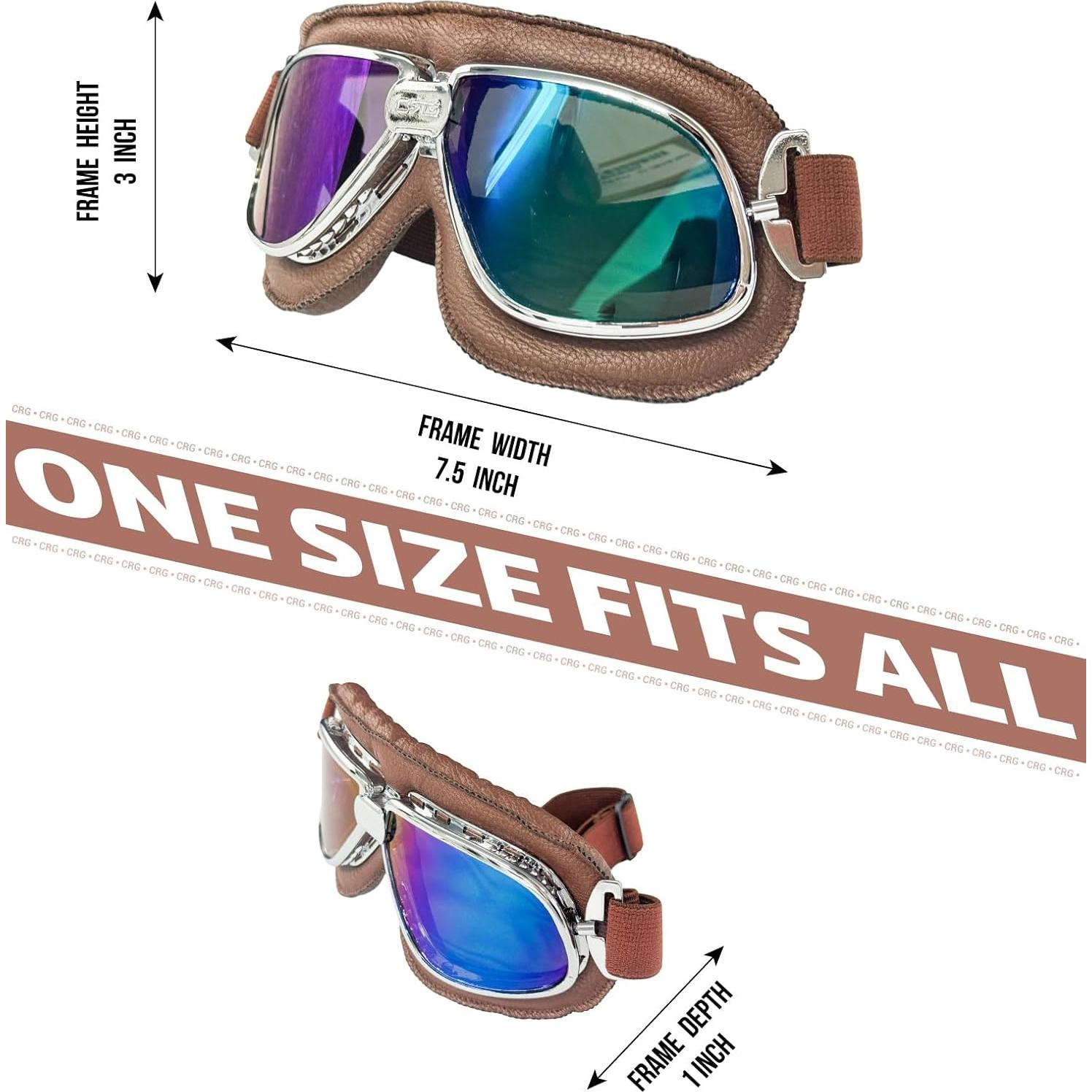 Gafas de Motocicleta CRG Sports Multicolor UV para Adultos