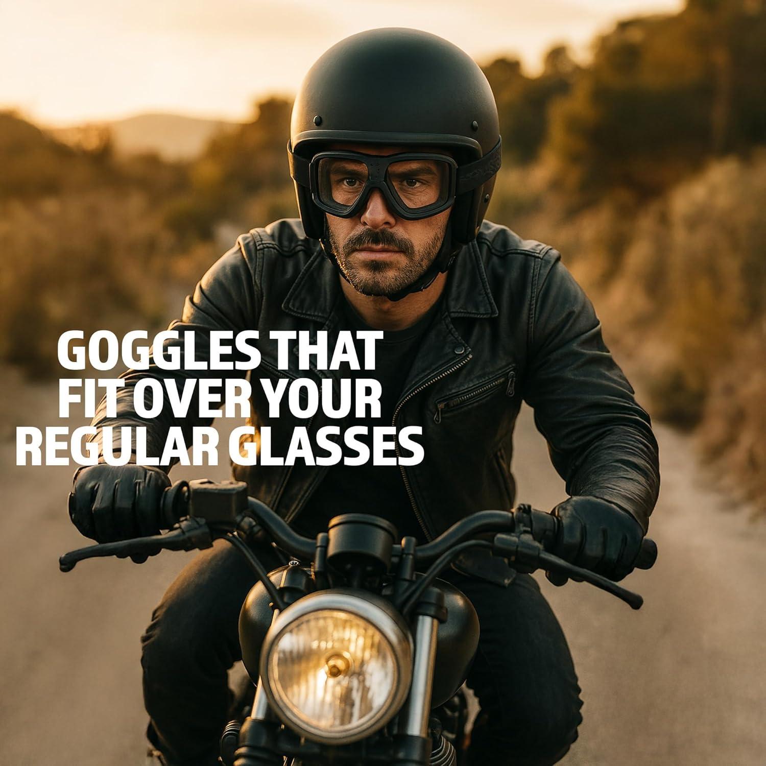 Gafas de Moto Epoch Eyewear Luca con Lentes Claros Antiempañantes