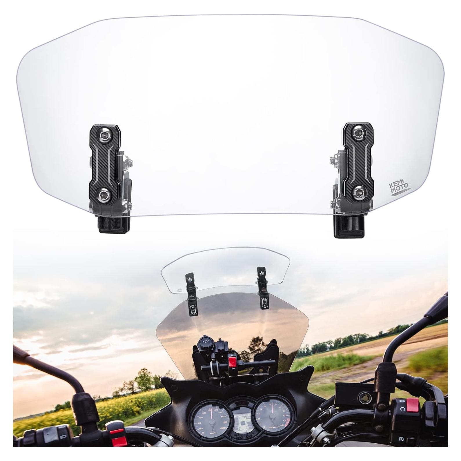Parabrisas de Motocicleta KEMIMOTO Ajustable Universal 14x30cm