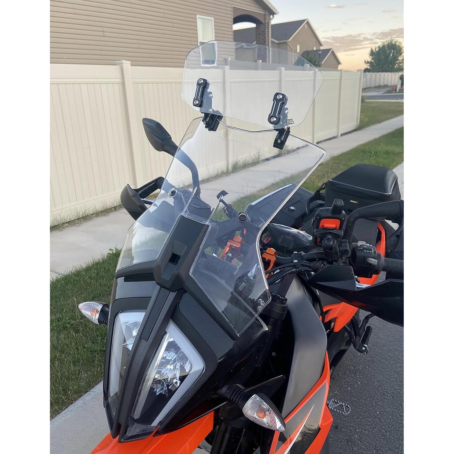 Parabrisas de Motocicleta KEMIMOTO Ajustable Universal 14x30cm