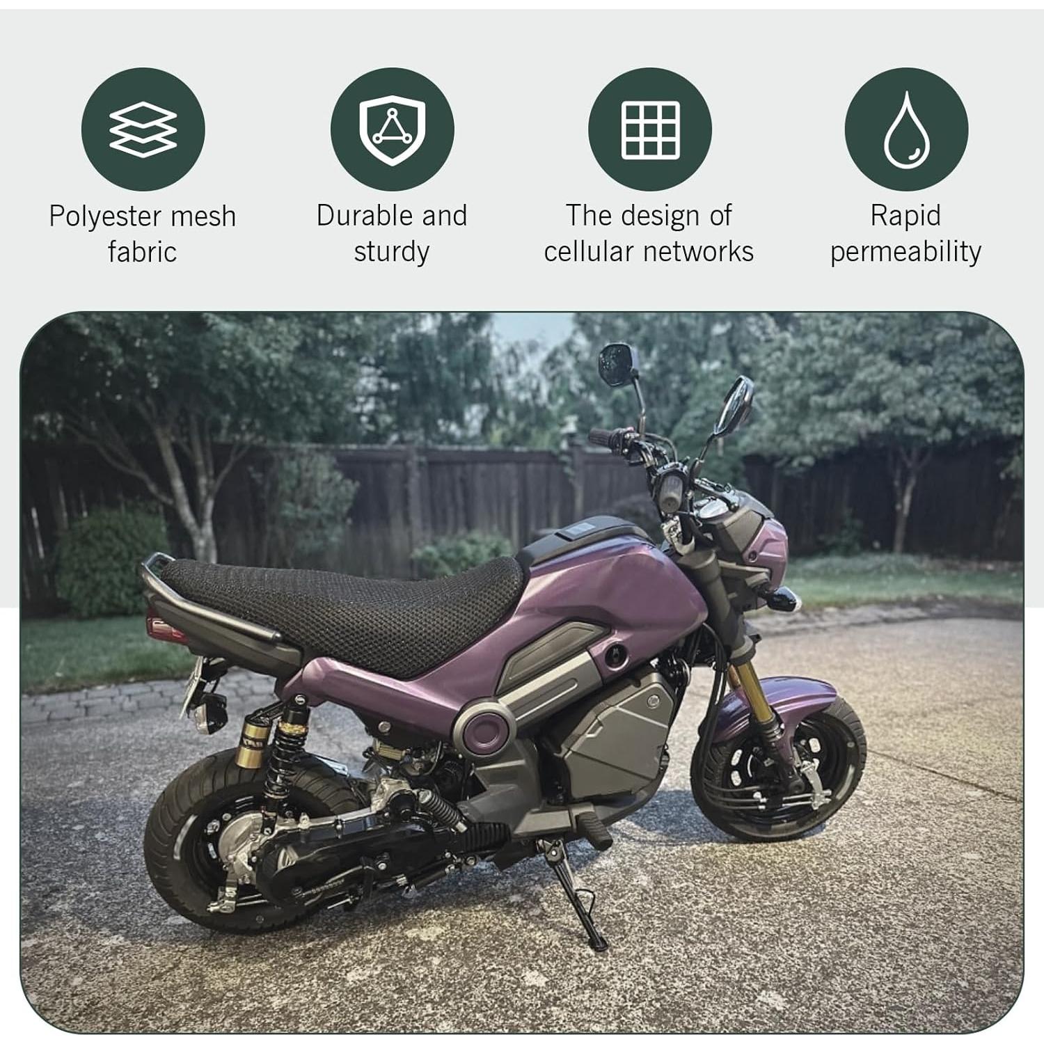 Funda de Asiento de Motocicleta Zeathery HERYZYT3334BL-M Negra