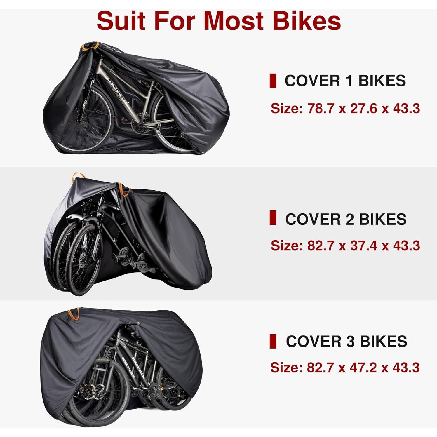 Funda de bicicleta Puroma impermeable 190T negra para 1 bici