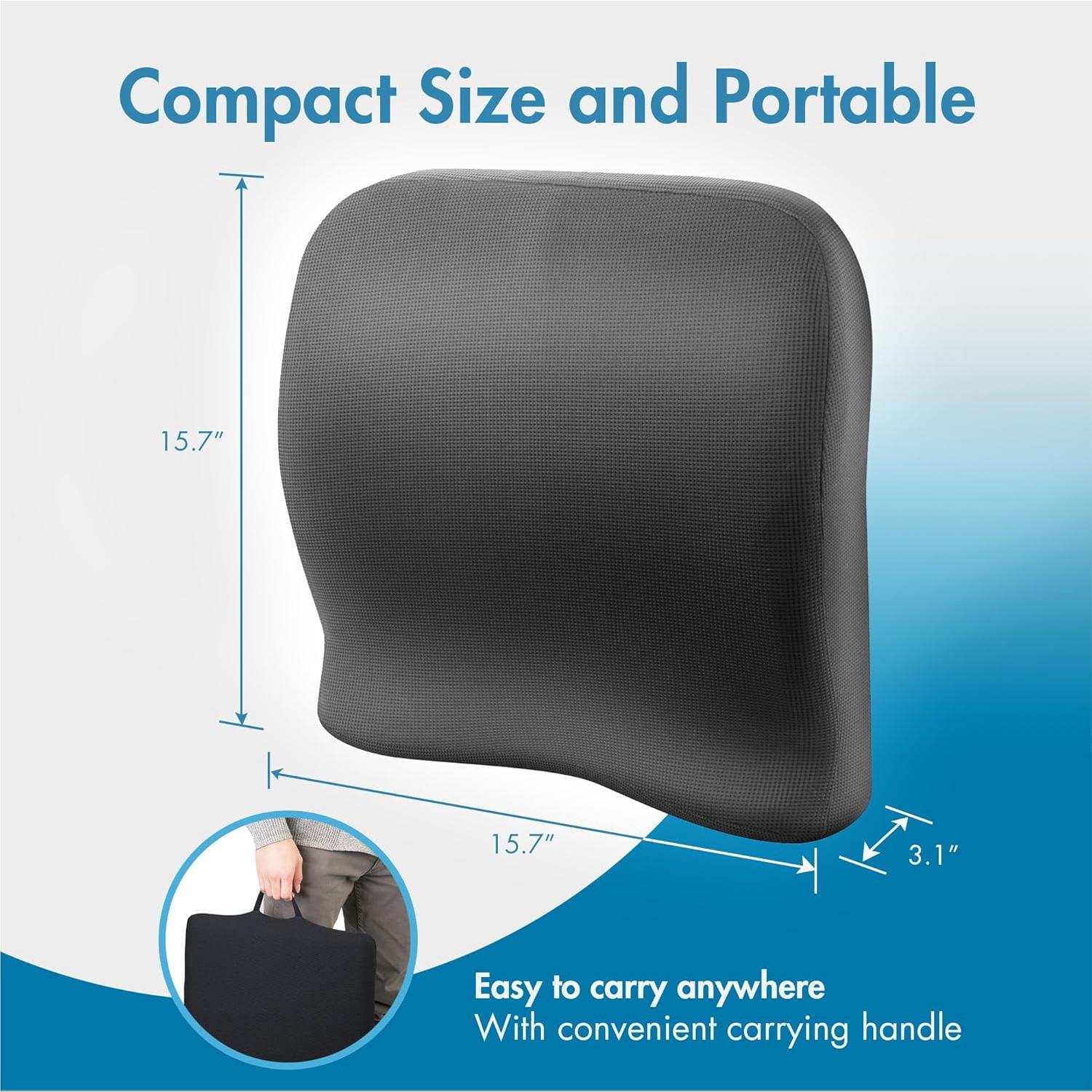 Almohadilla Lumbar Wagan IN9112 Espuma Viscoelástica y Gel