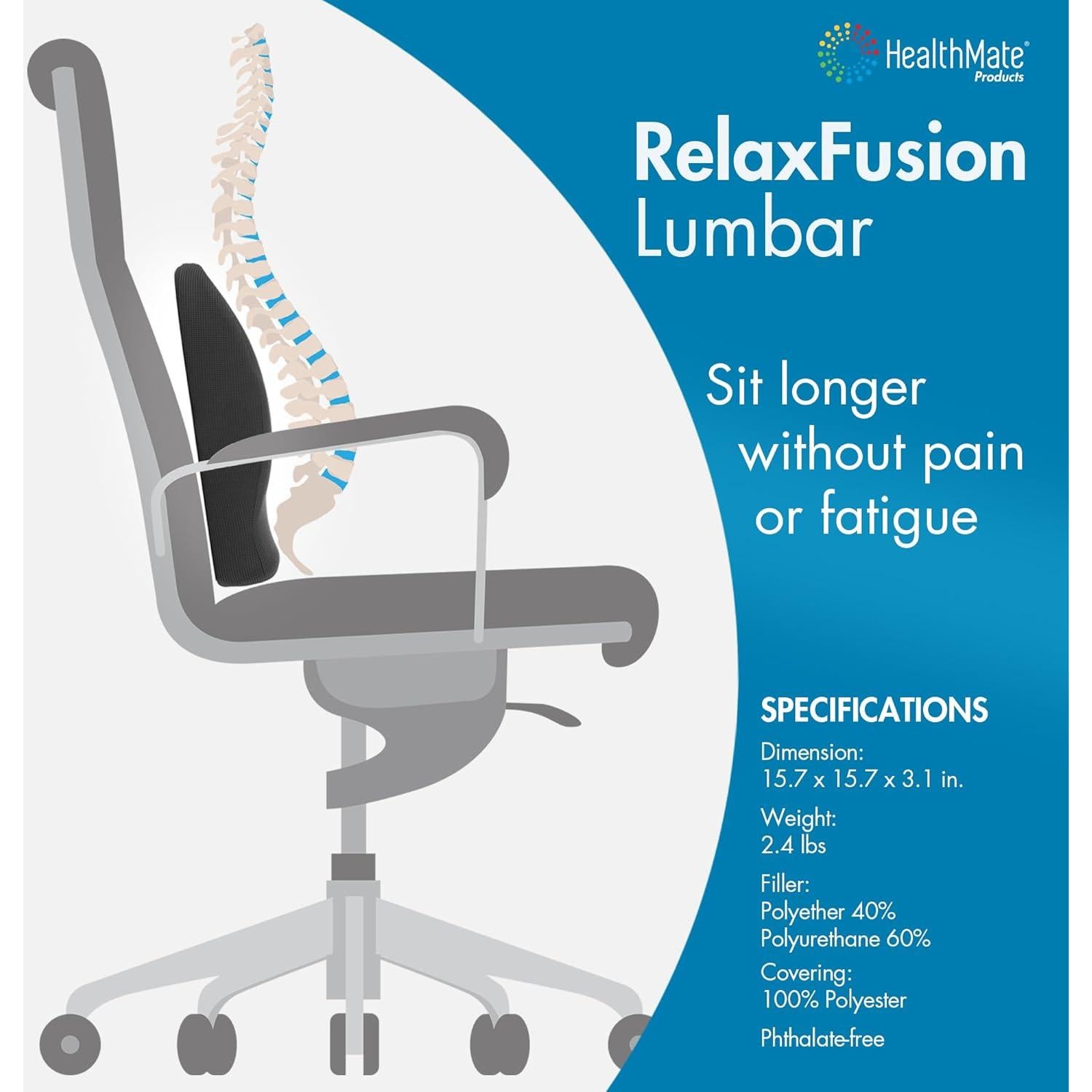 Almohadilla Lumbar Wagan IN9112 Espuma Viscoelástica y Gel
