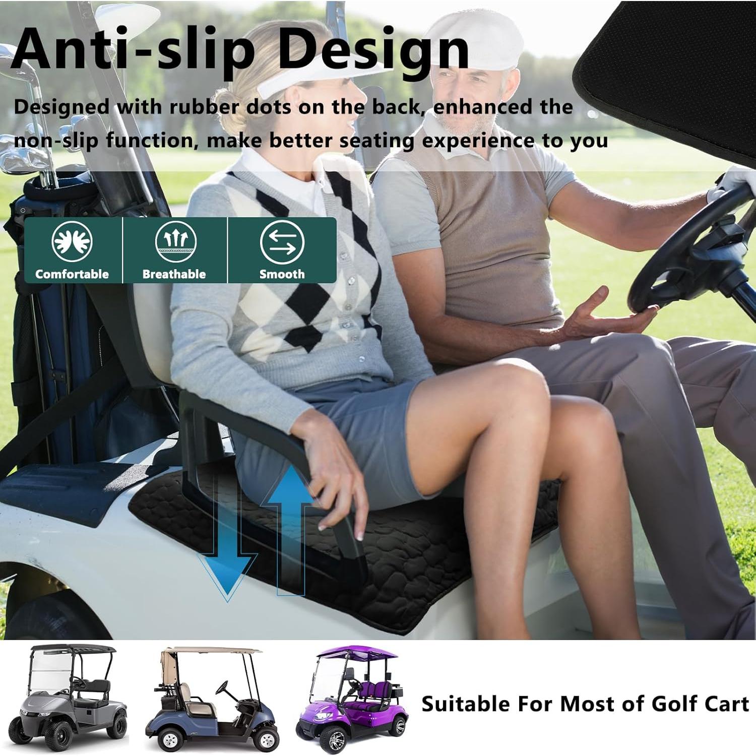Cubierta de Asiento Calentada para Carro de Golf Zealor - Negro