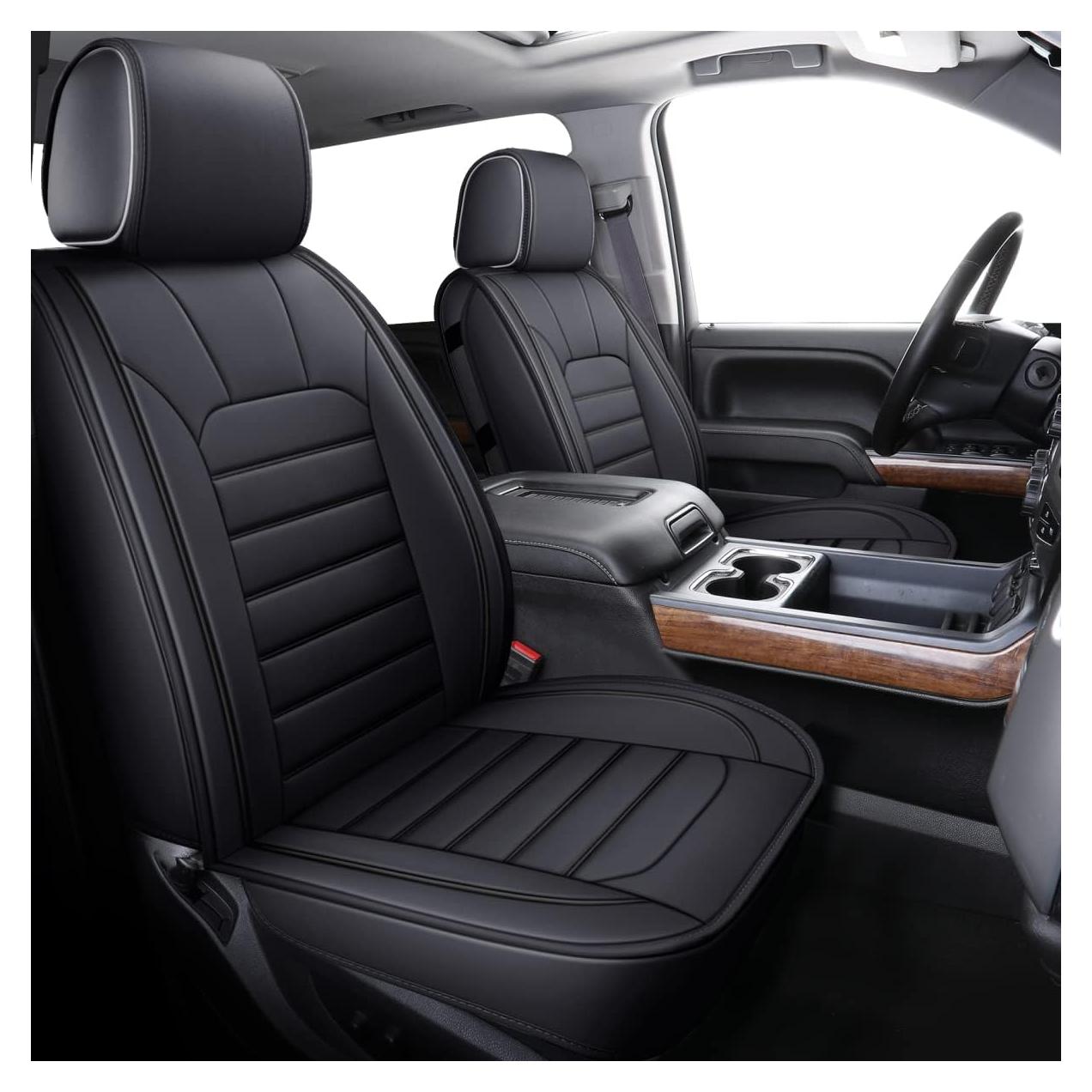 Fundas de Asiento Delanteras LUCKYMAN CLUB para Chevy Silverado 2007-2025 - Impermeables