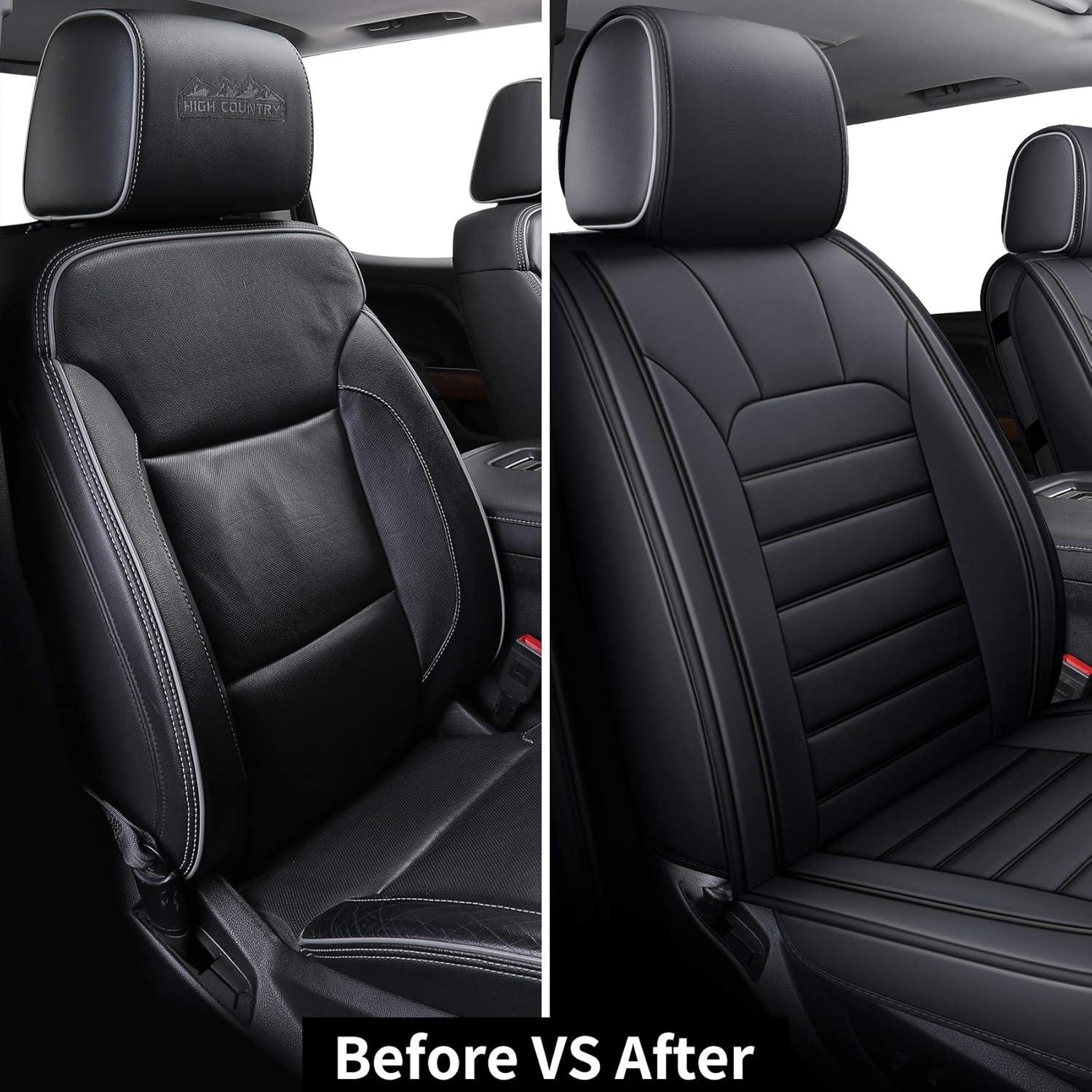 Fundas de Asiento Delanteras LUCKYMAN CLUB para Chevy Silverado 2007-2025 - Impermeables