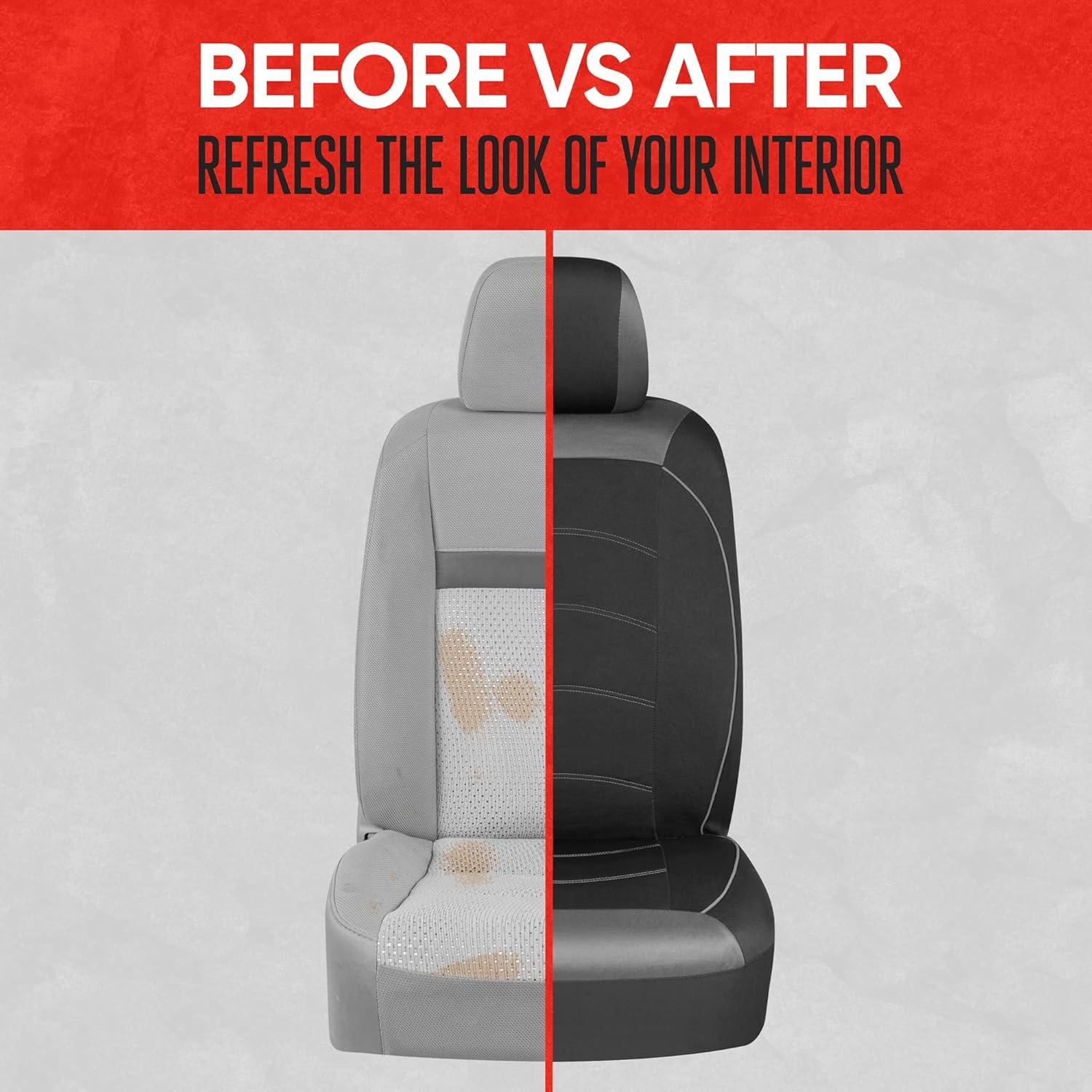 Fundas de Asiento Delantero Motor Trend de Poliéster Negro - Ajuste Universal