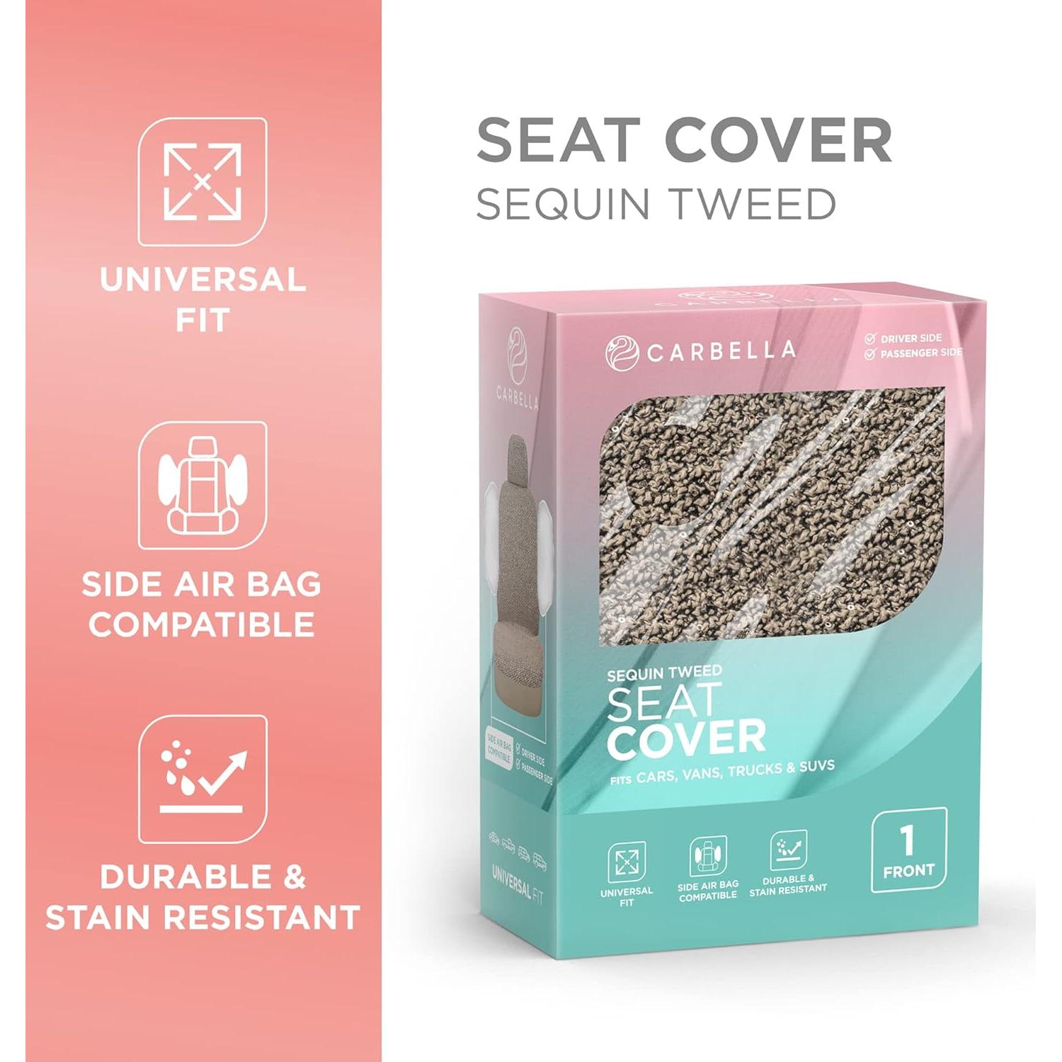 Cubierta de Asiento de Coche Carbella CBSC-6712 Beige Brillante