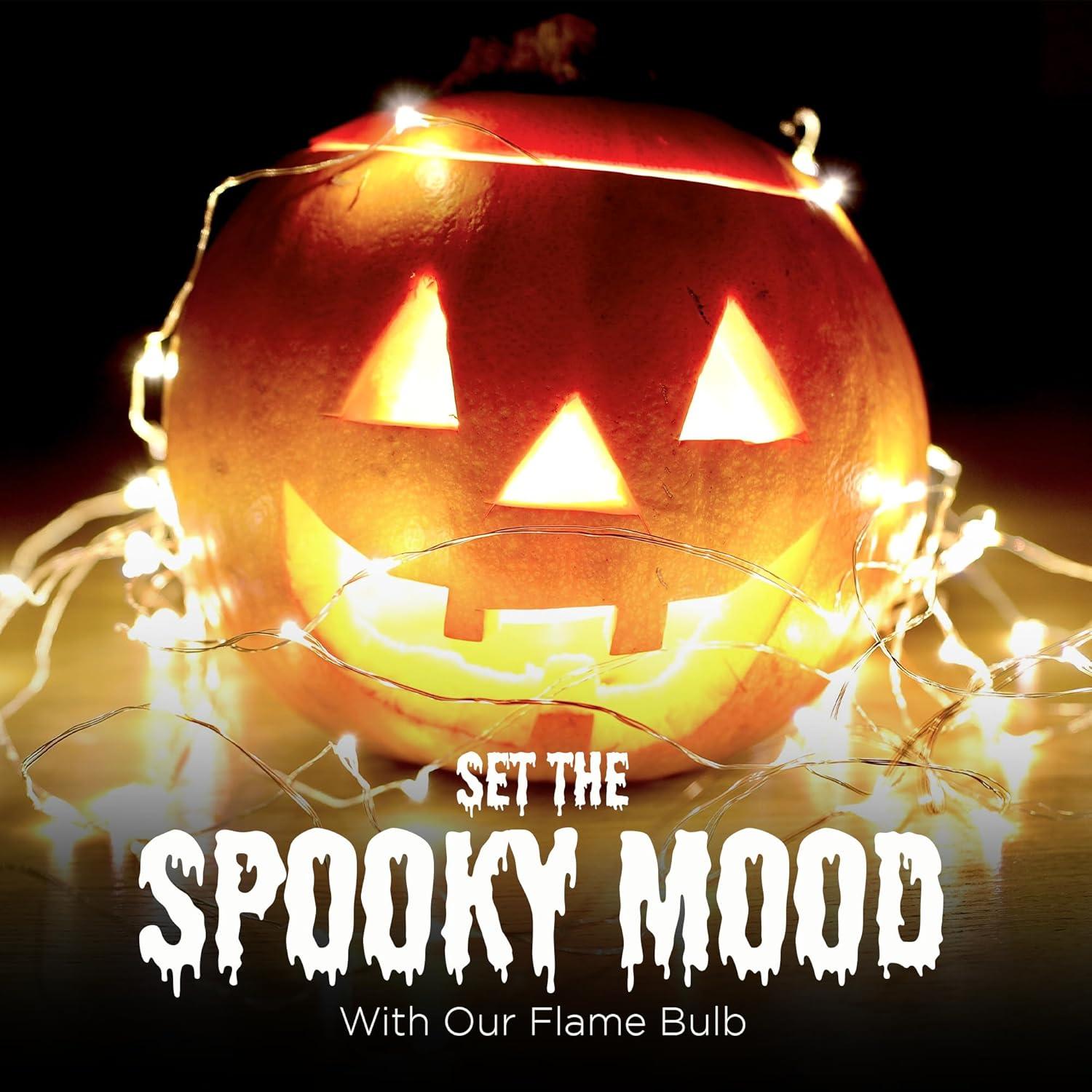 Bombilla LED de Llama Hudson 3W E26 Naranja 4 Modos 13.7cm