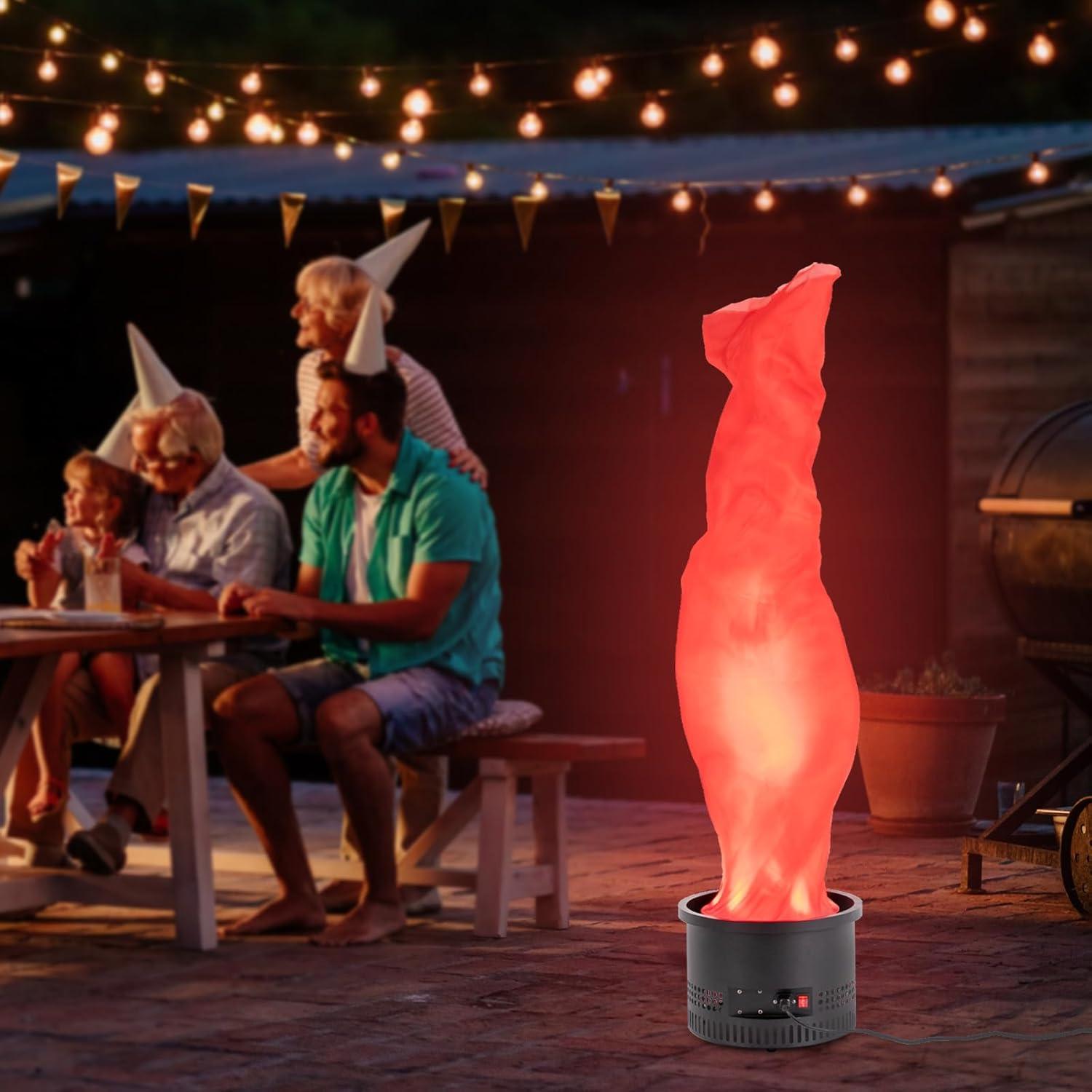 Lámpara LED de Llama Simulada 1.5m - Fuego Falso Rojo