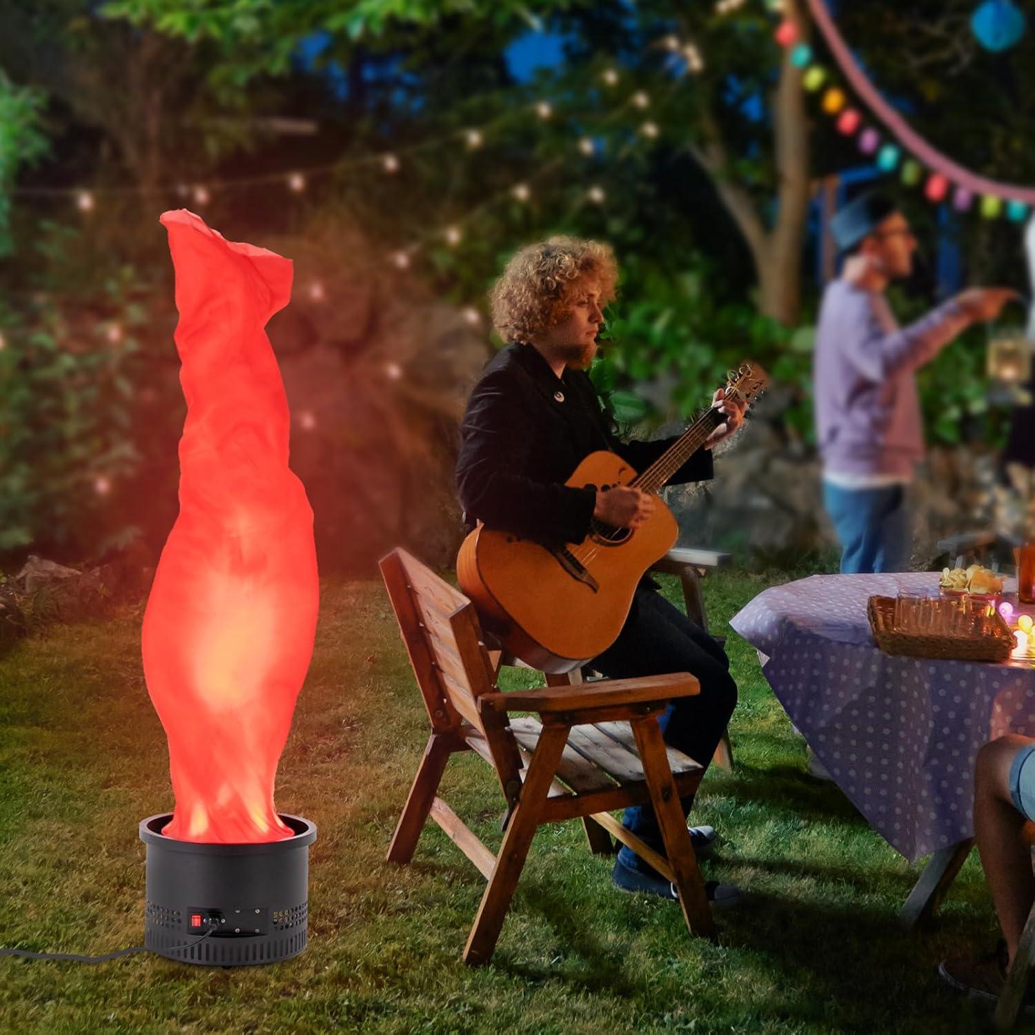 Lámpara LED de Llama Simulada 1.5m - Fuego Falso Rojo