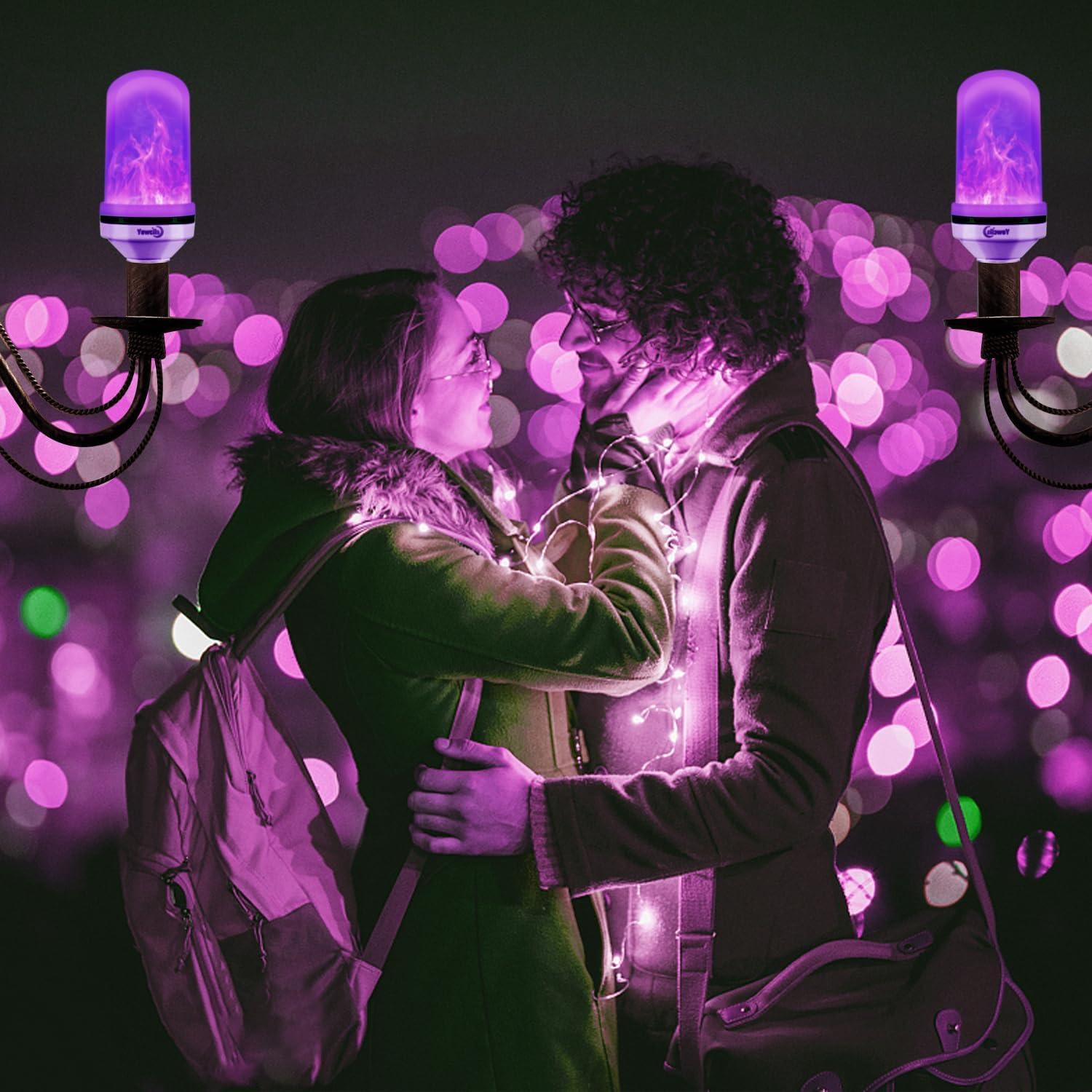 Bombilla LED E26 Yewclls con Efecto Llama 4 Modos 1.8W