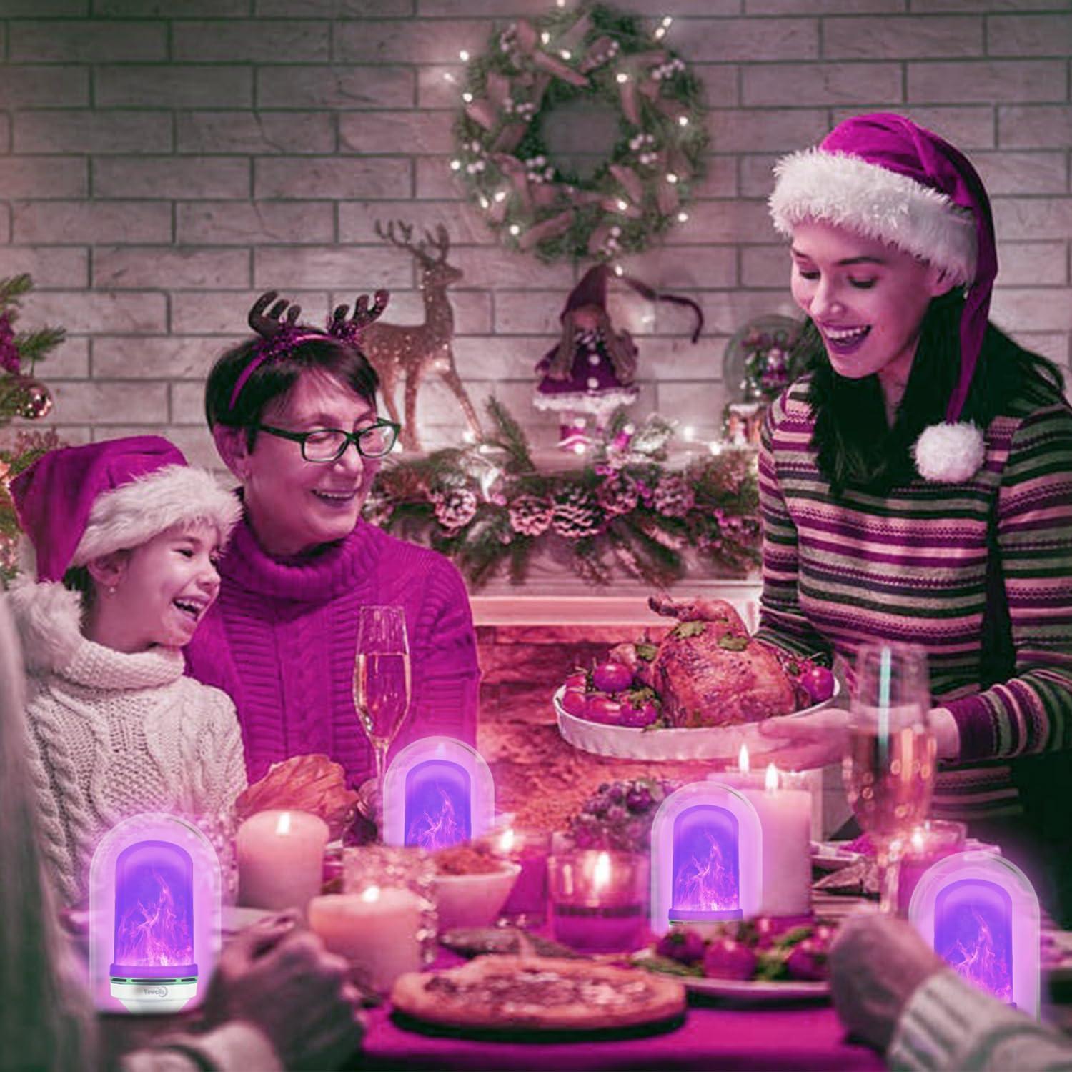 Bombilla LED E26 Yewclls con Efecto Llama 4 Modos 1.8W