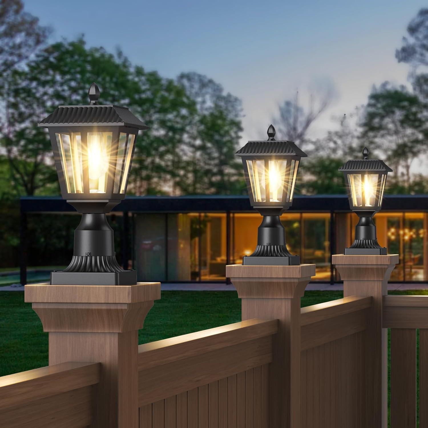 Lámpara Solar de Poste Greluna HR2403-1 Blanca Cálida 30.48cm