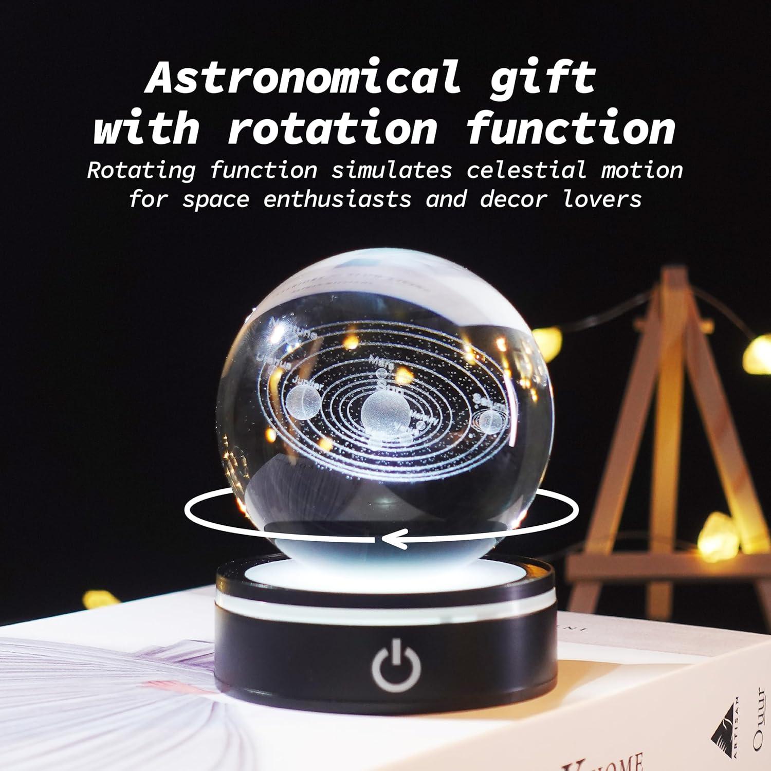 Luz Nocturna 3D CAVA Sistema Solar Multicolor 8x8cm