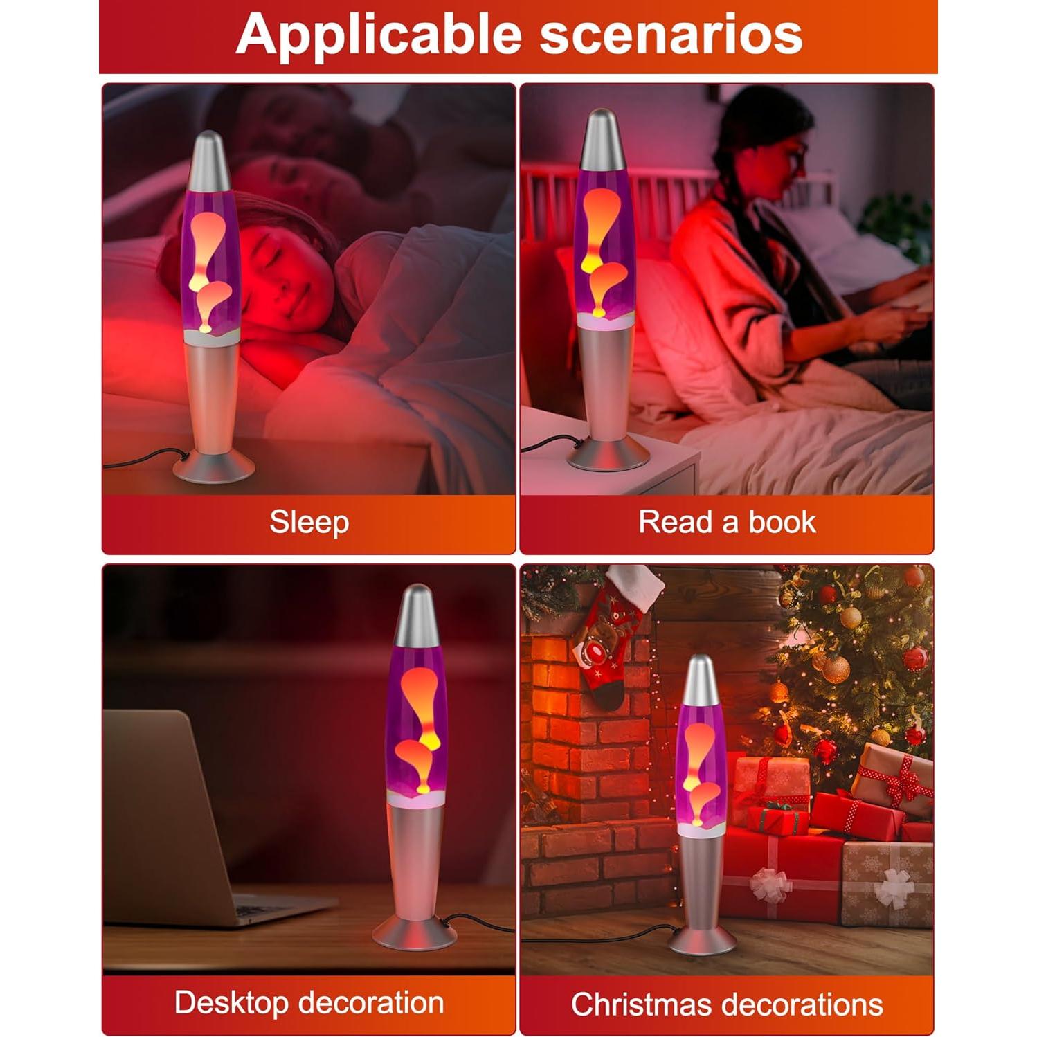 Lámpara de Movimiento Líquido Eadaiylon 33cm Rosa y Amarilla