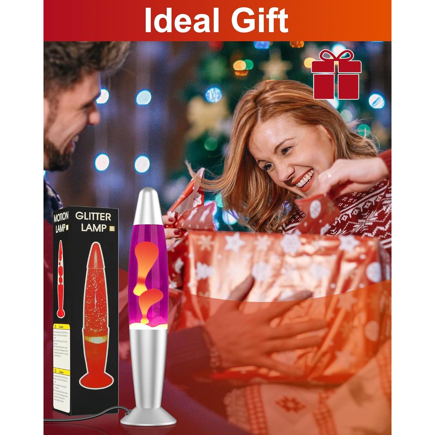 Lámpara de Movimiento Líquido Eadaiylon 33cm Rosa y Amarilla