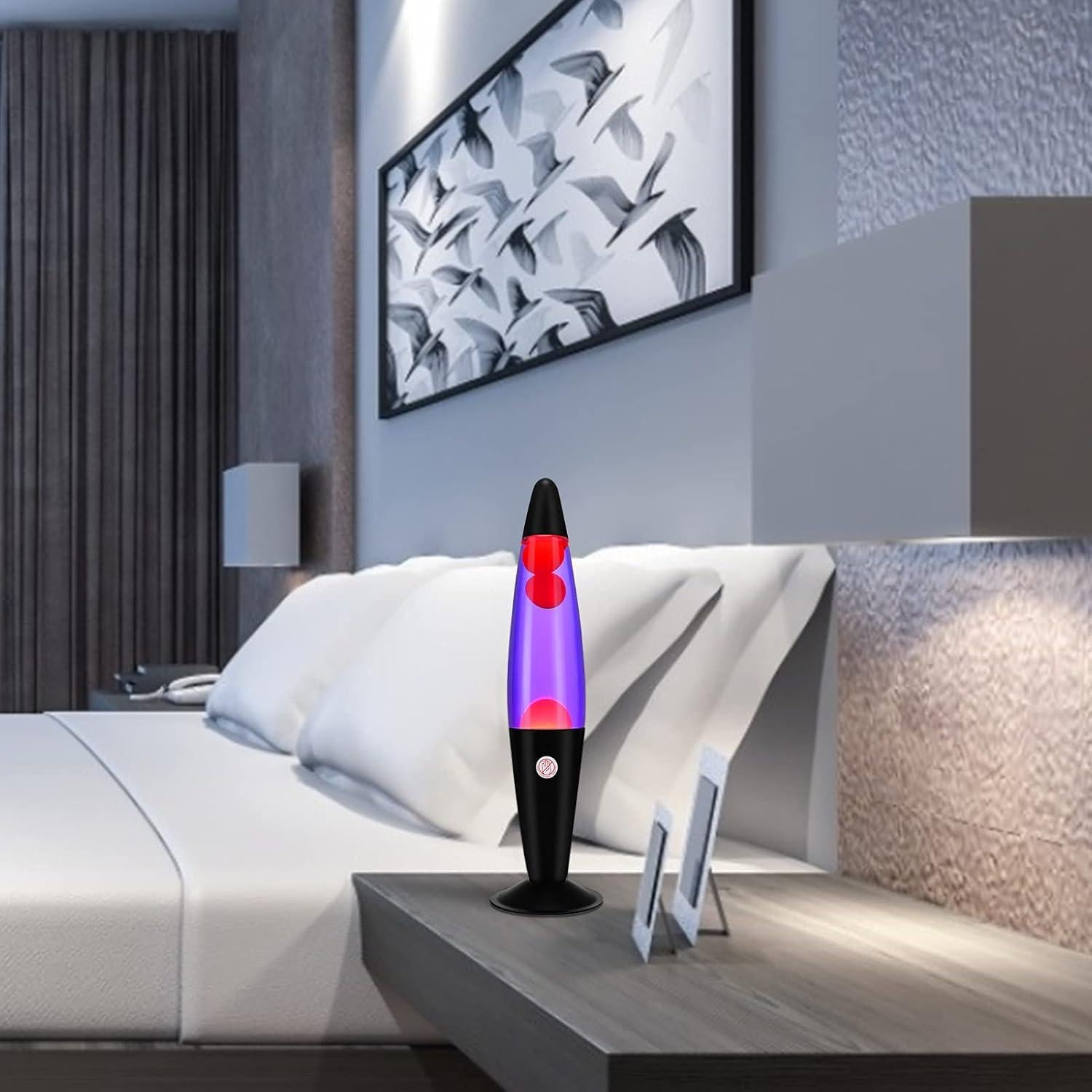 Lámpara de Movimiento EDIER 40.64 cm Retro Negra y Púrpura