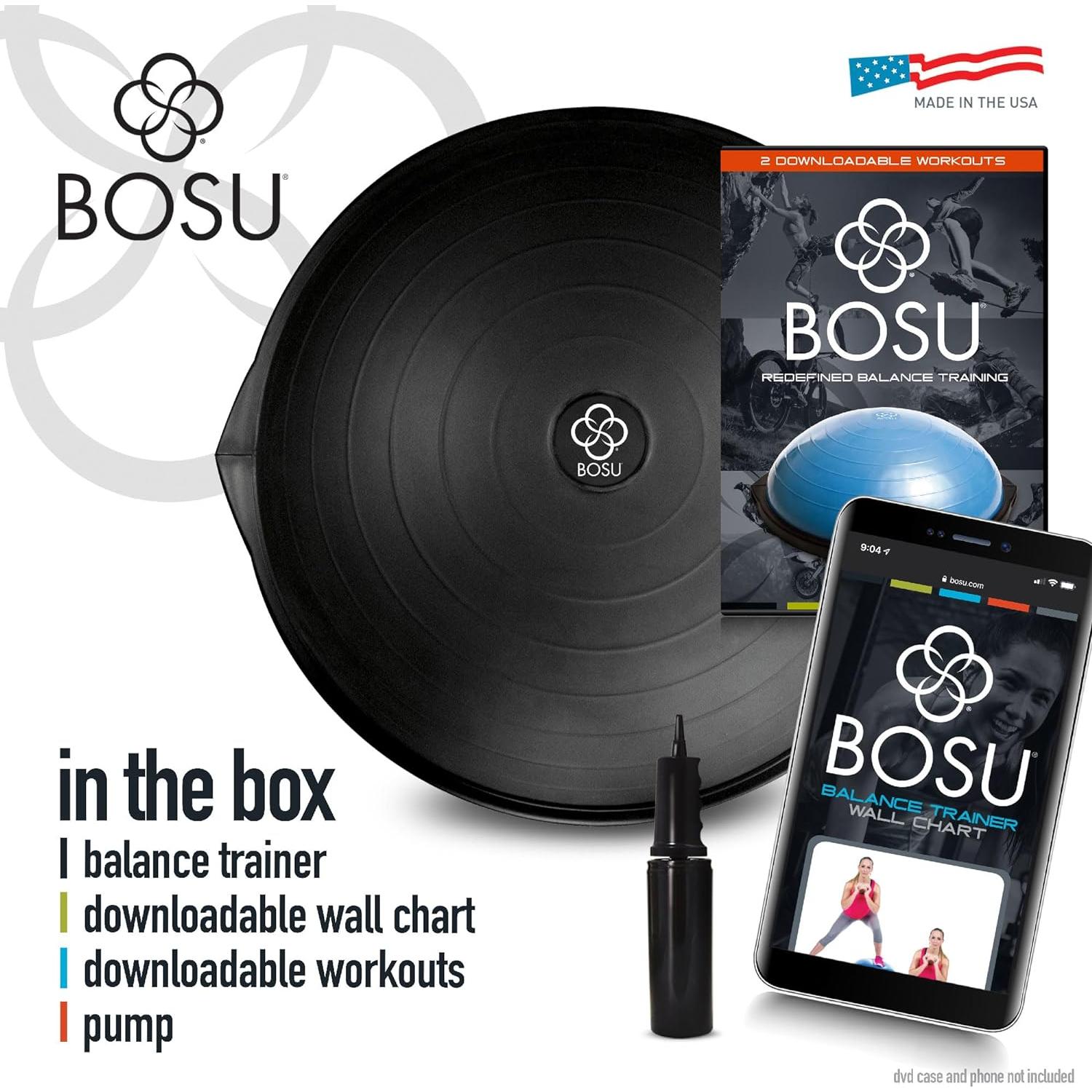 Bosu Pro Entrenador de Equilibrio 66 cm Negro para Cuerpo Completo