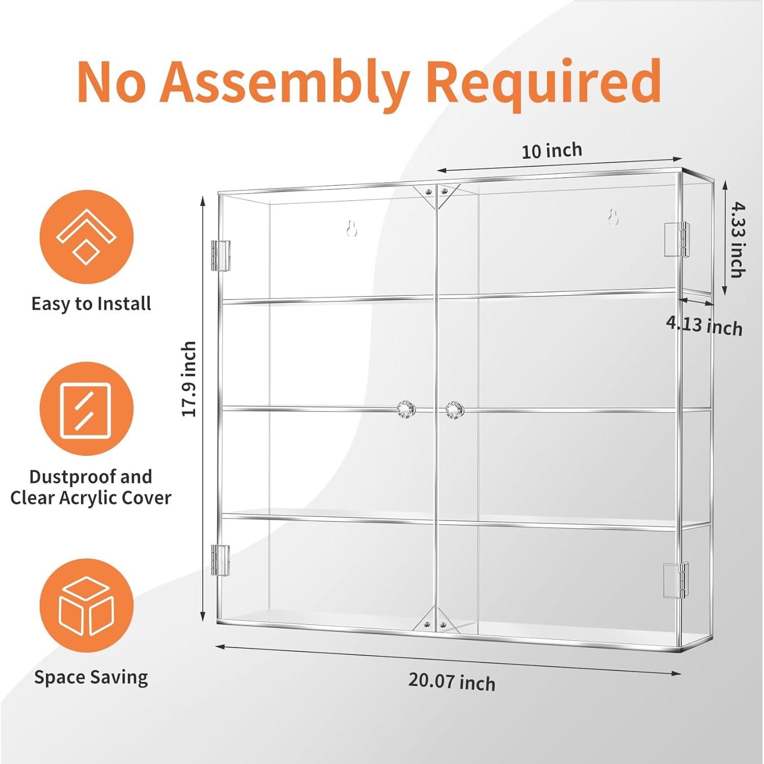 Vitrina Acrílica para Coches a Escala 1:24 HEKORE - Sin Ensamblaje