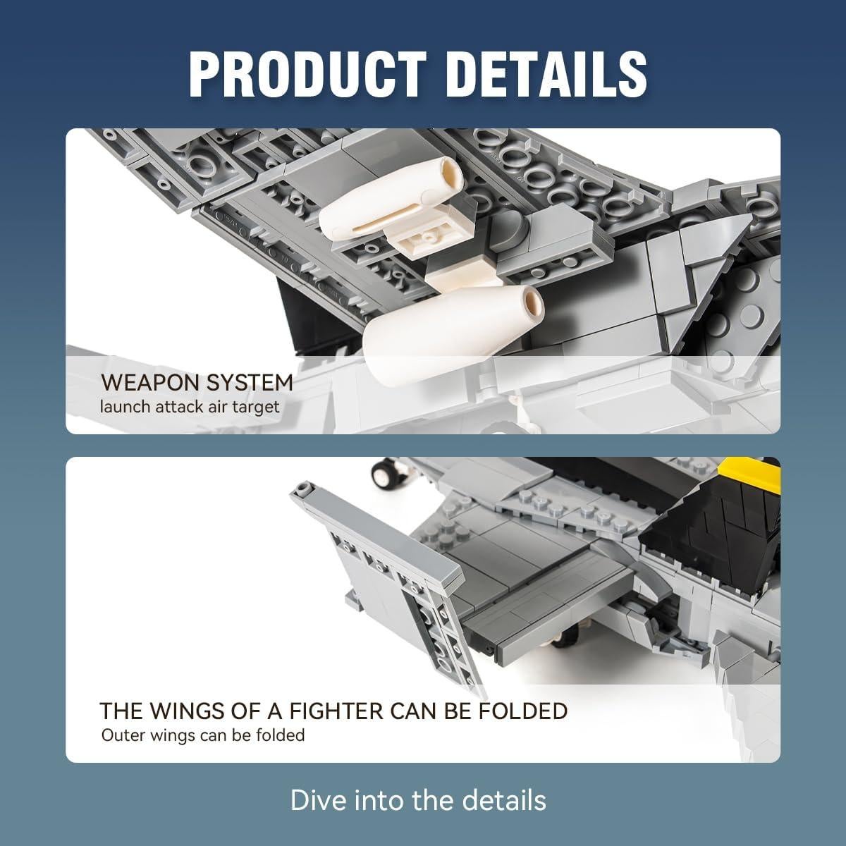 Set de Bloques de Construcción DAHONPA F/A-18E 700 Piezas