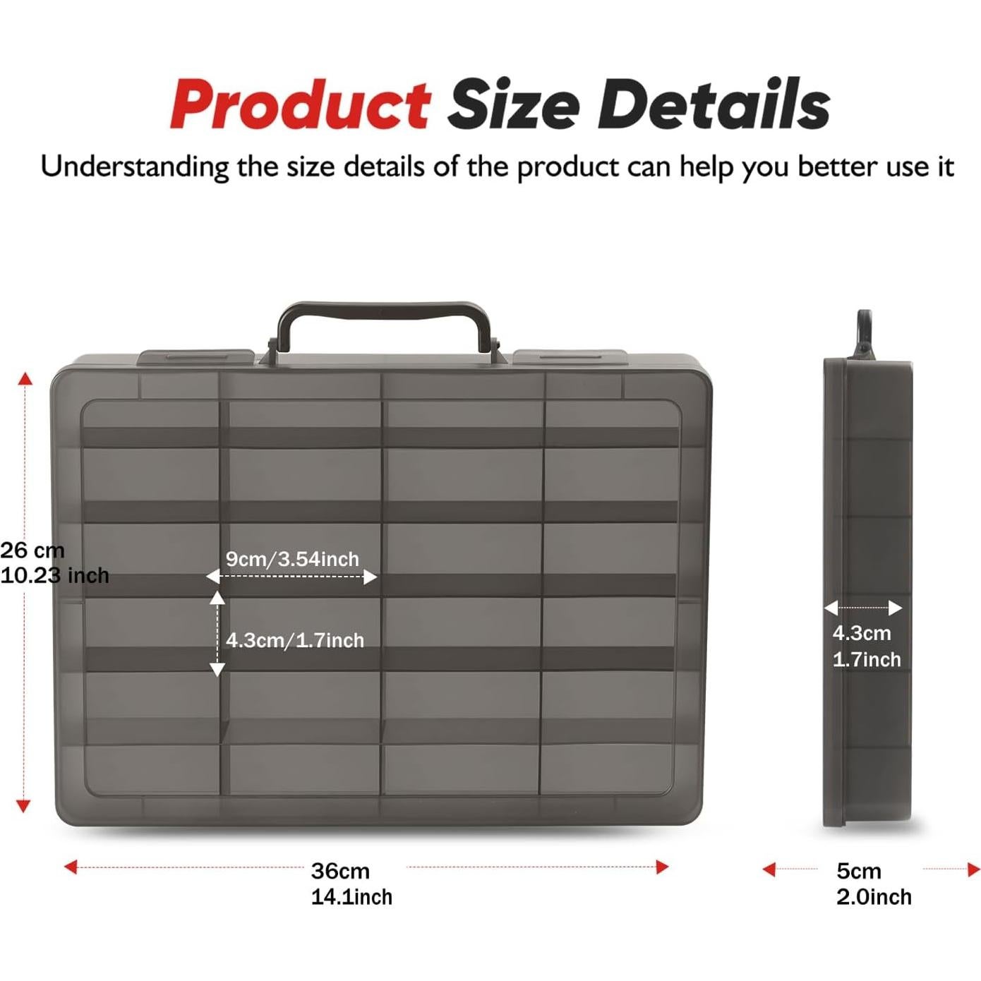 Organizador de Juguetes RHCOM Morado 24 Compartimentos 35.8x25.9 cm