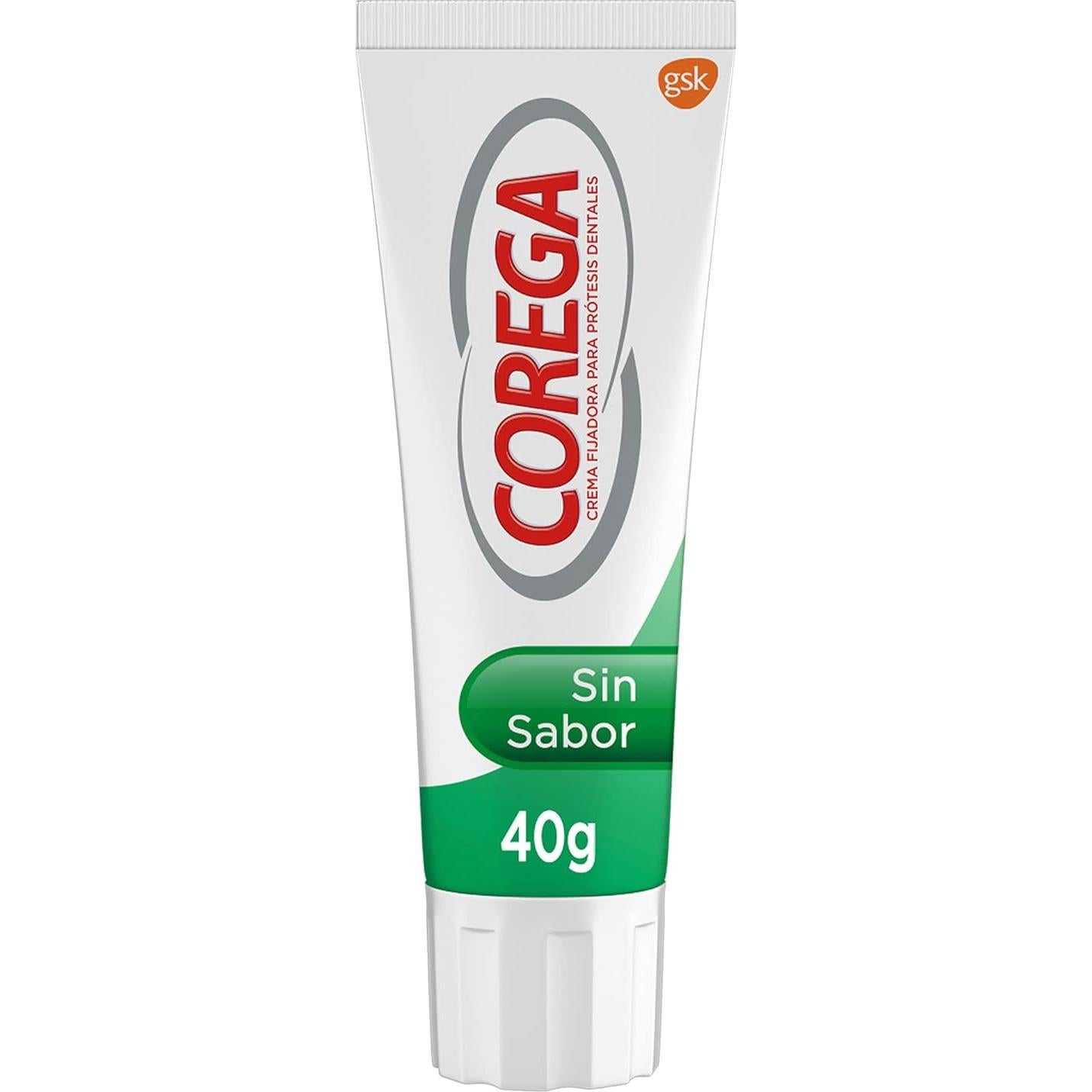 Crema Fijadora para Dentaduras Corega Sin Sabor 40g