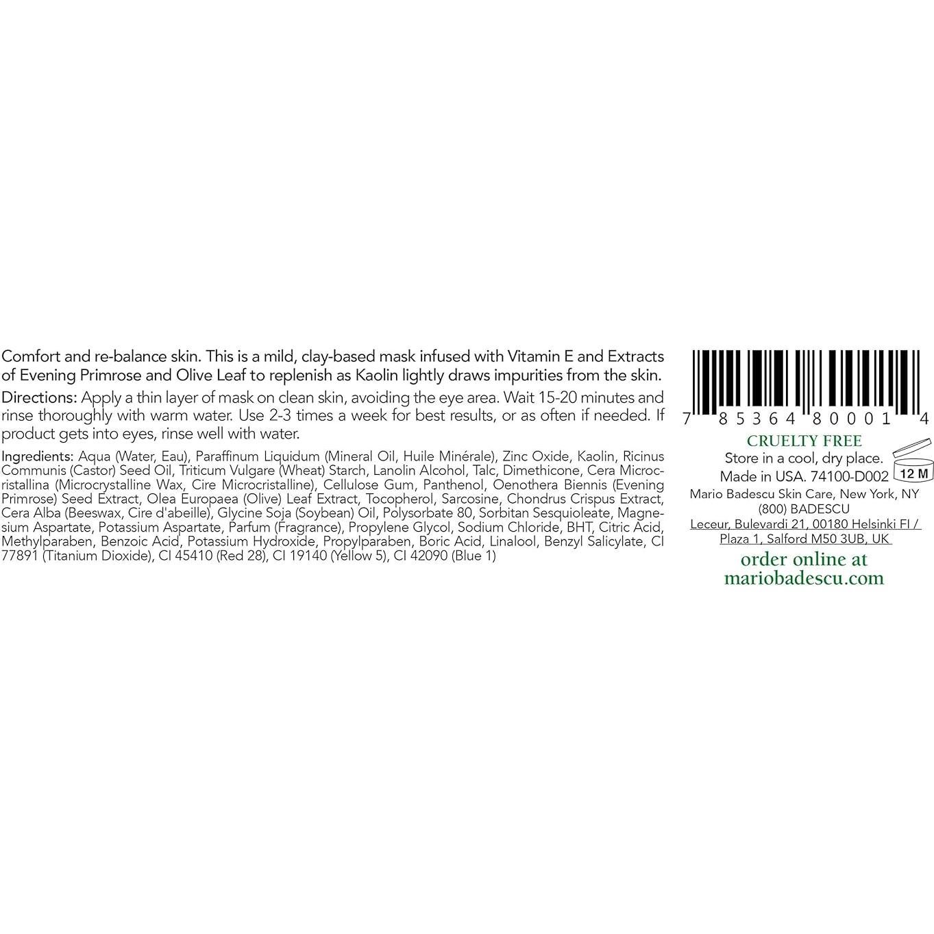 Mascarilla de Arcilla Mario Badescu 90g - Hidratante y Purificante