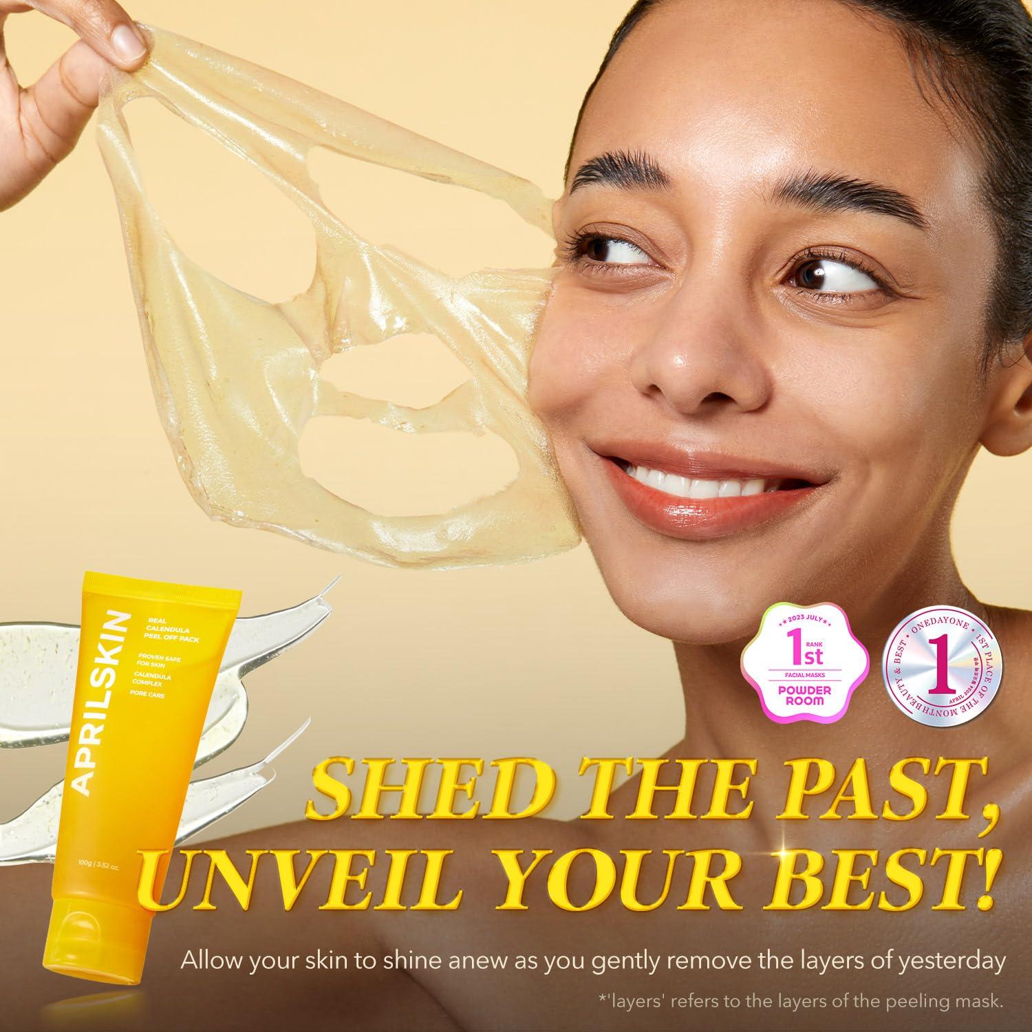 Máscara Facial Peel Off APRILSKIN 104 ml con Caléndula y Niacinamida