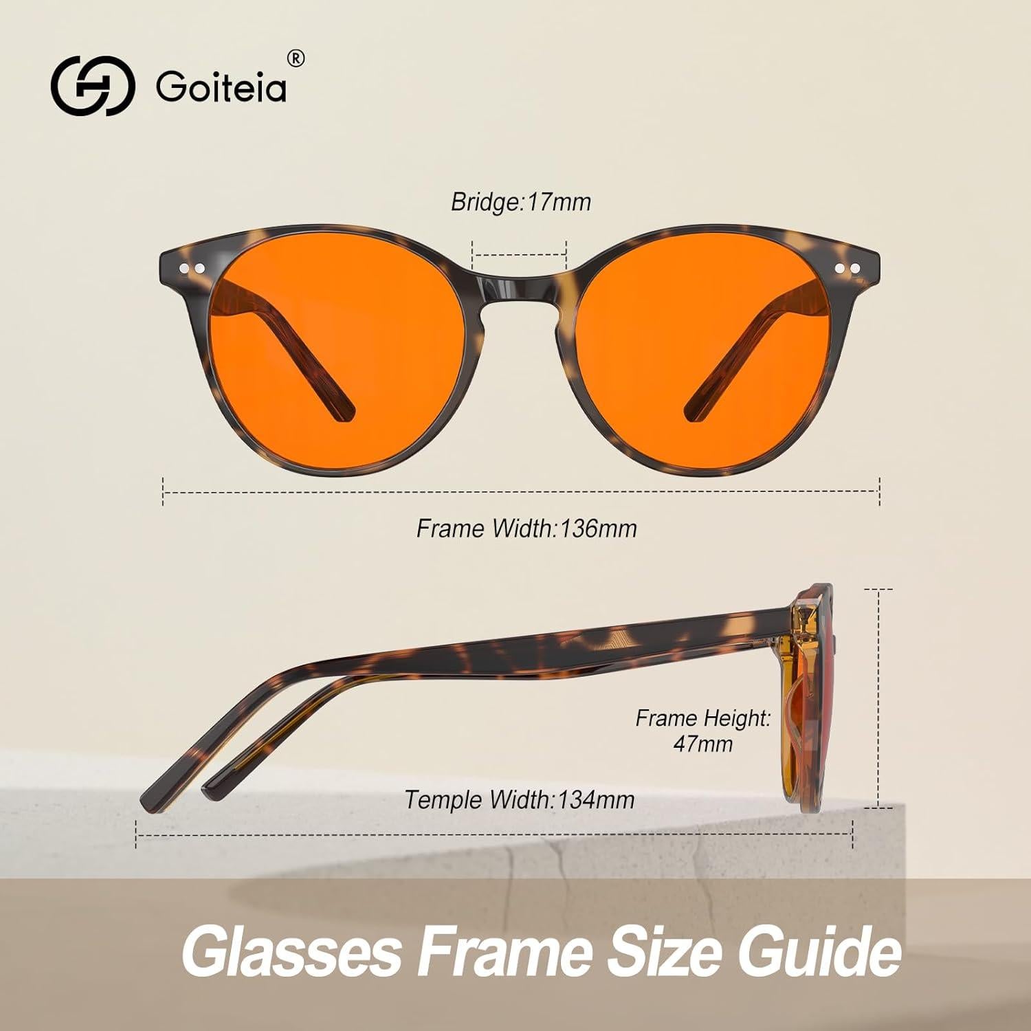 Gafas Retro Redondas Anti Luz Azul Goiteia - Unisex