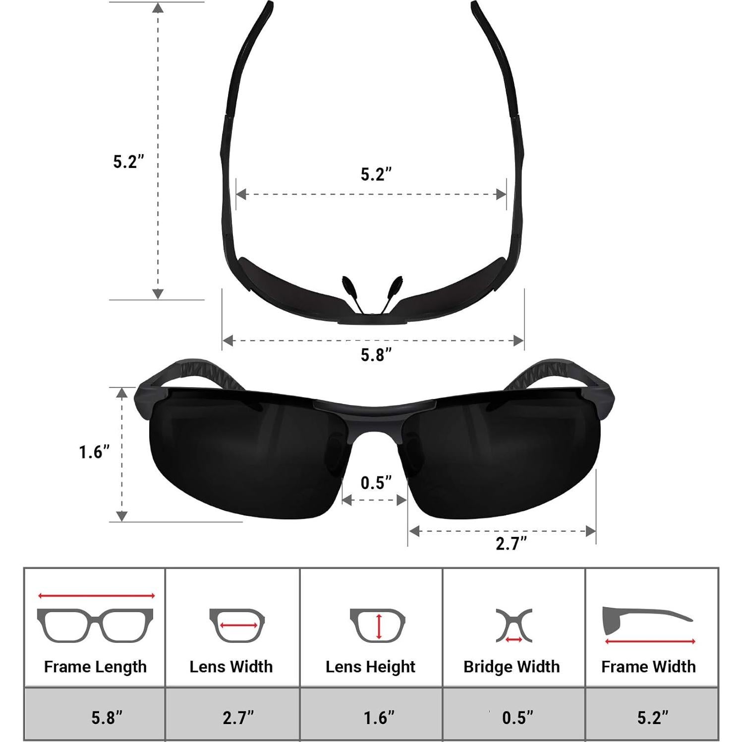 Gafas de sol deportivas polarizadas BLUPOND UV400 unisex