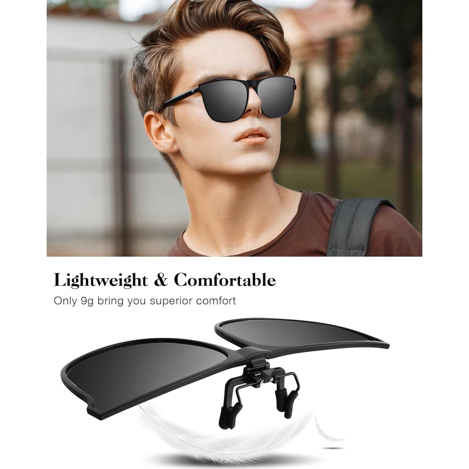 Gafas de sol polarizadas de clip Frienda 3 pares anti-reflejo