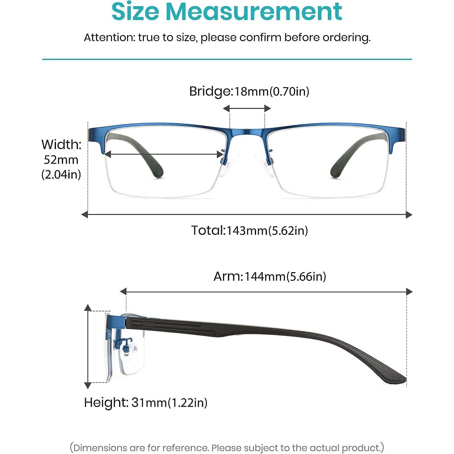 Gafas de Luz Azul Cyxus para Hombres - Montura TR90, UV 99% - Alivio Fatiga Visual
