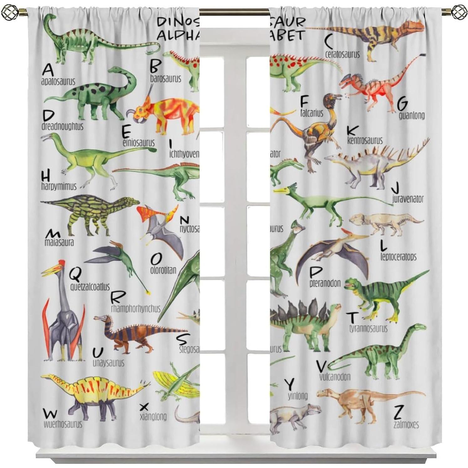 Cortinas de Dinosaurios ShiTingYu 2 Paneles 160x180cm