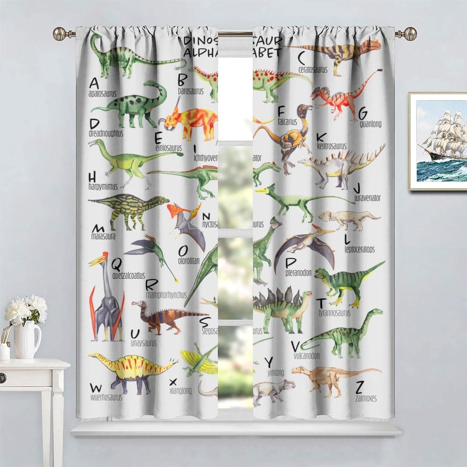 Cortinas de Dinosaurios ShiTingYu 2 Paneles 160x180cm