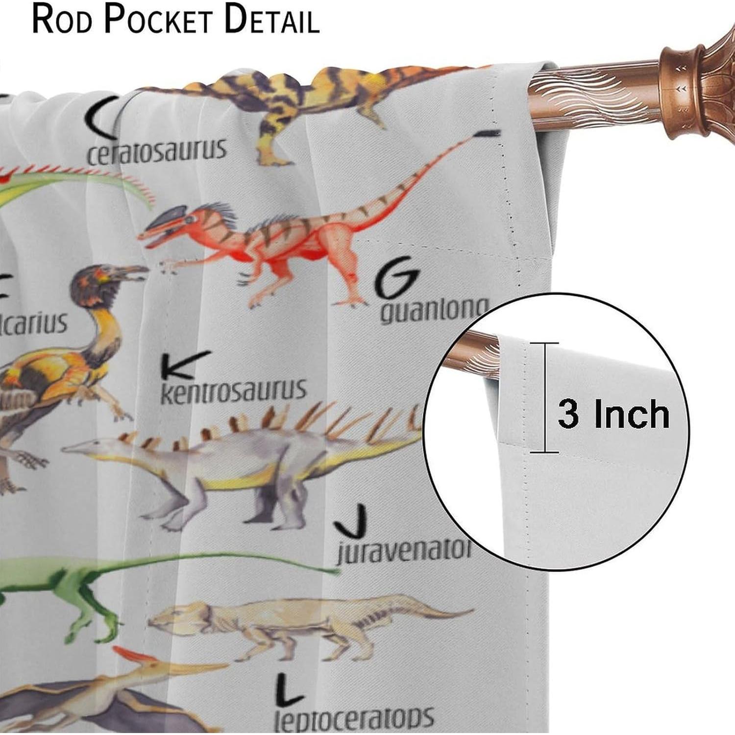 Cortinas de Dinosaurios ShiTingYu 2 Paneles 160x180cm