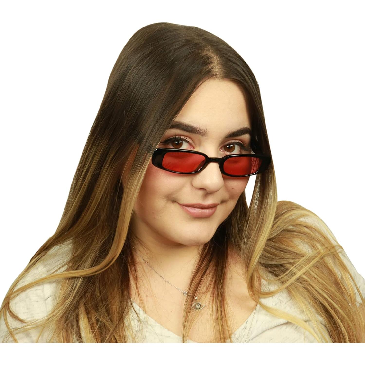 Gafas de sol rectangulares ShadyVEU UV400 Marco negro