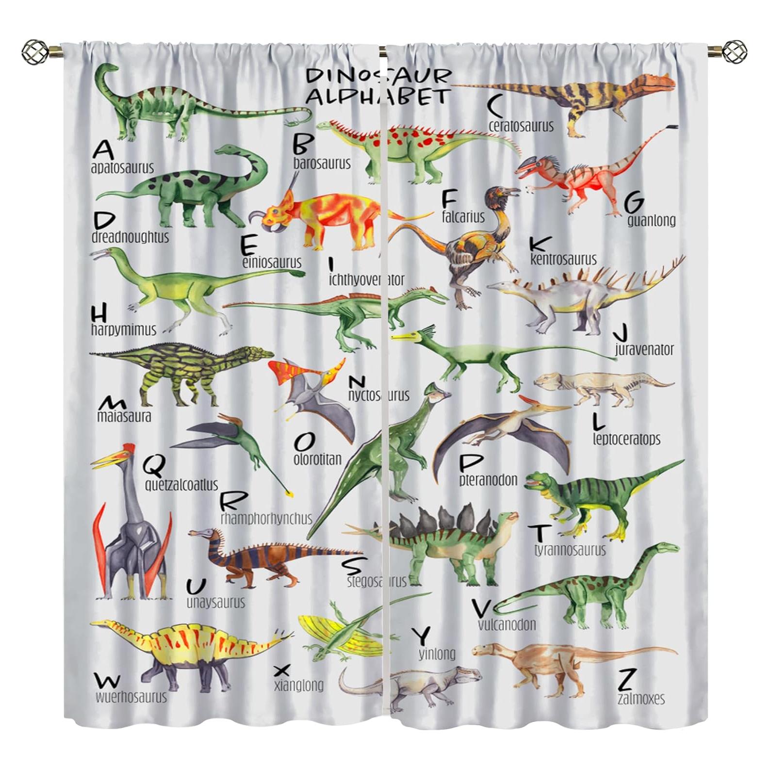 Cortinas de Dinosaurios ShiTingYu 2 Paneles 214x214cm