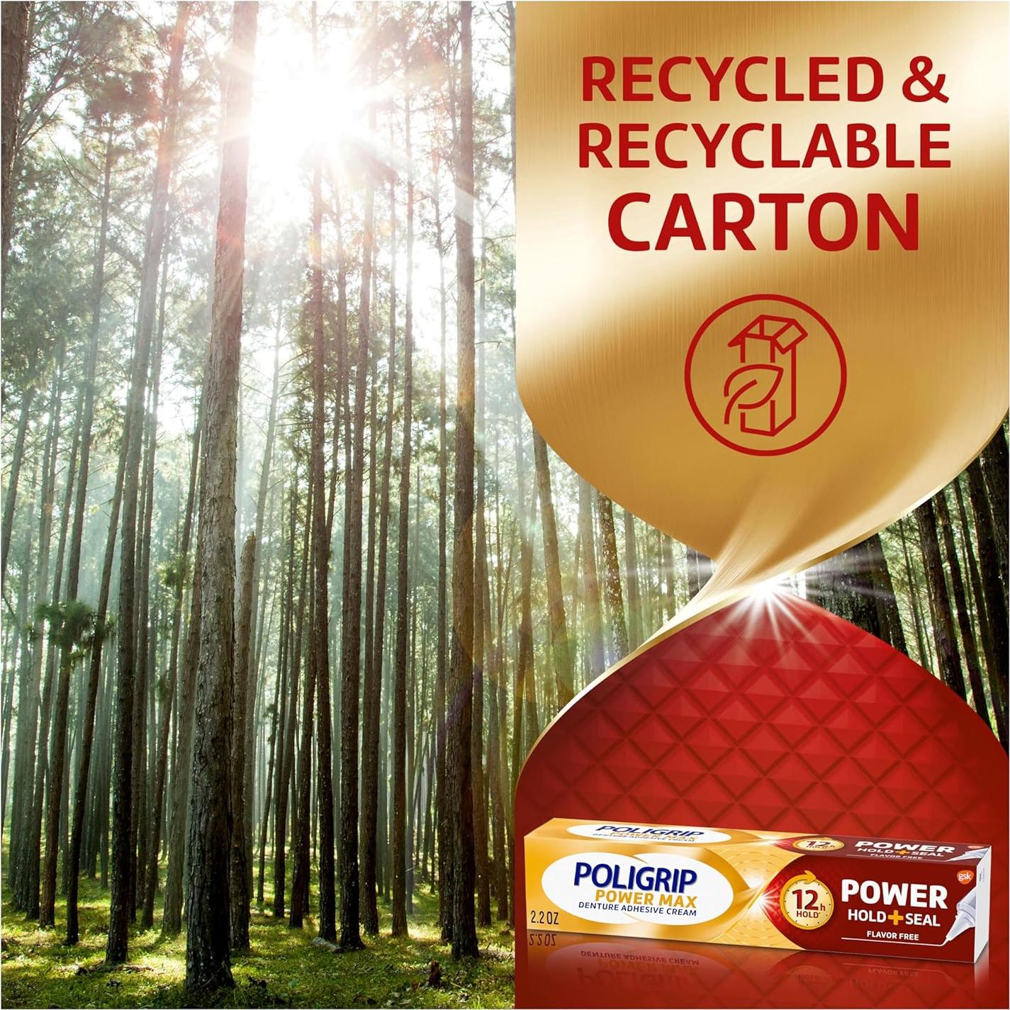 Poligrip Power Max Crema Adhesiva para Dentaduras 62.37 g