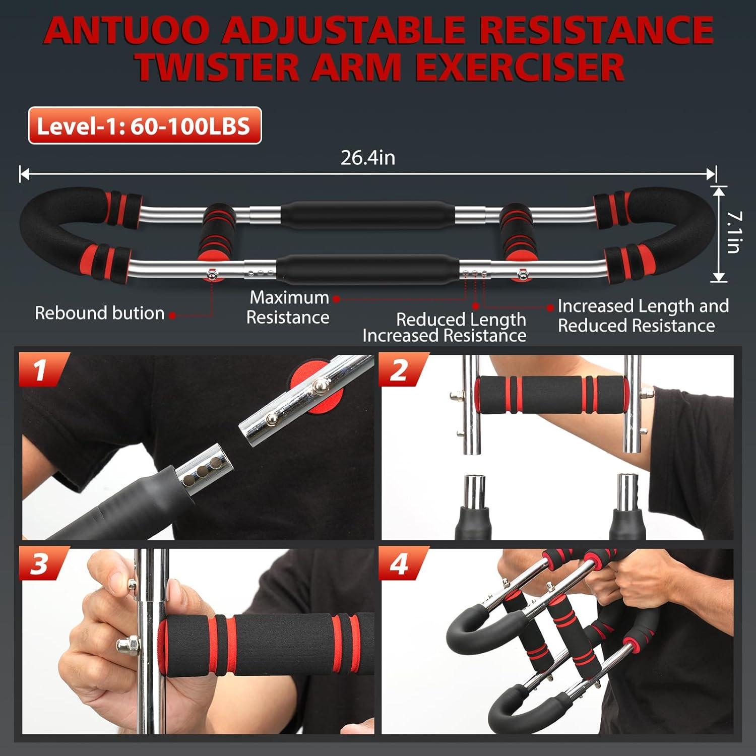 Entrenador de Brazos Twister Antuoo Ajustable 27-45 kg